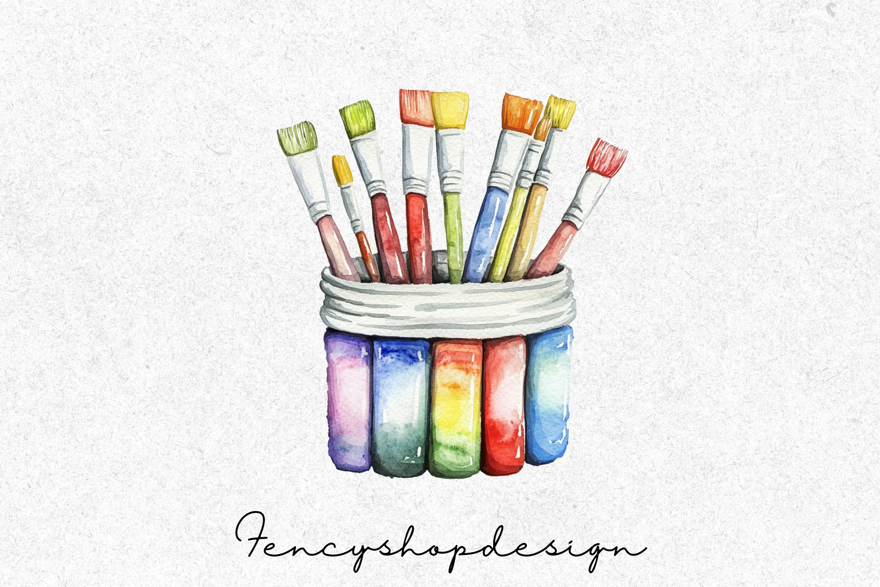 Paint Palettes Clipart Bundle