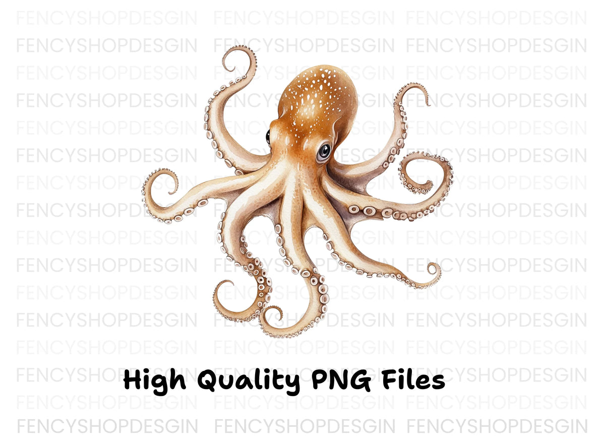 Realistic Octopus Graphics Realistic Octopus Clipart Bundle