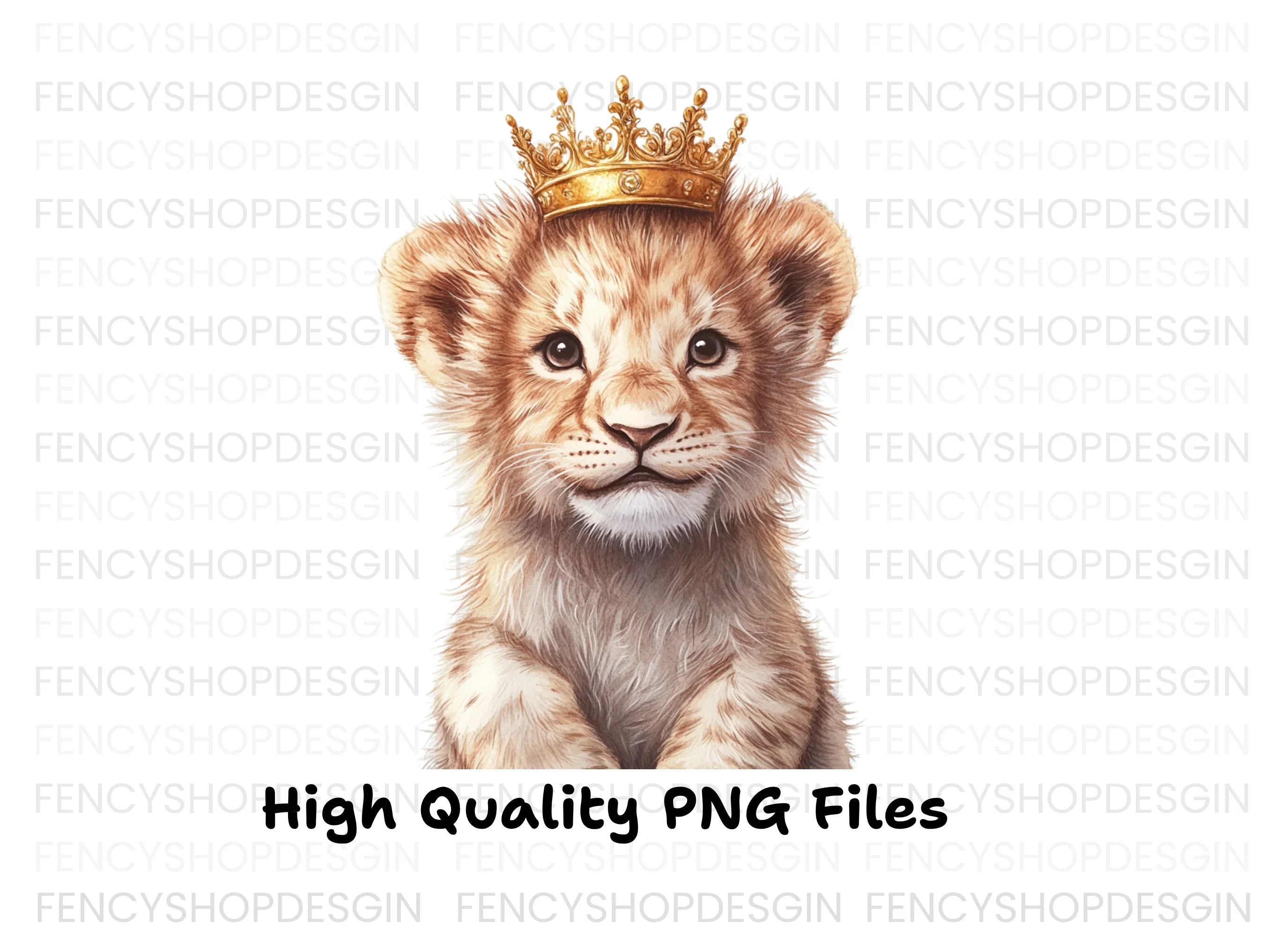 Cute Baby Lion King Clipart Bundle