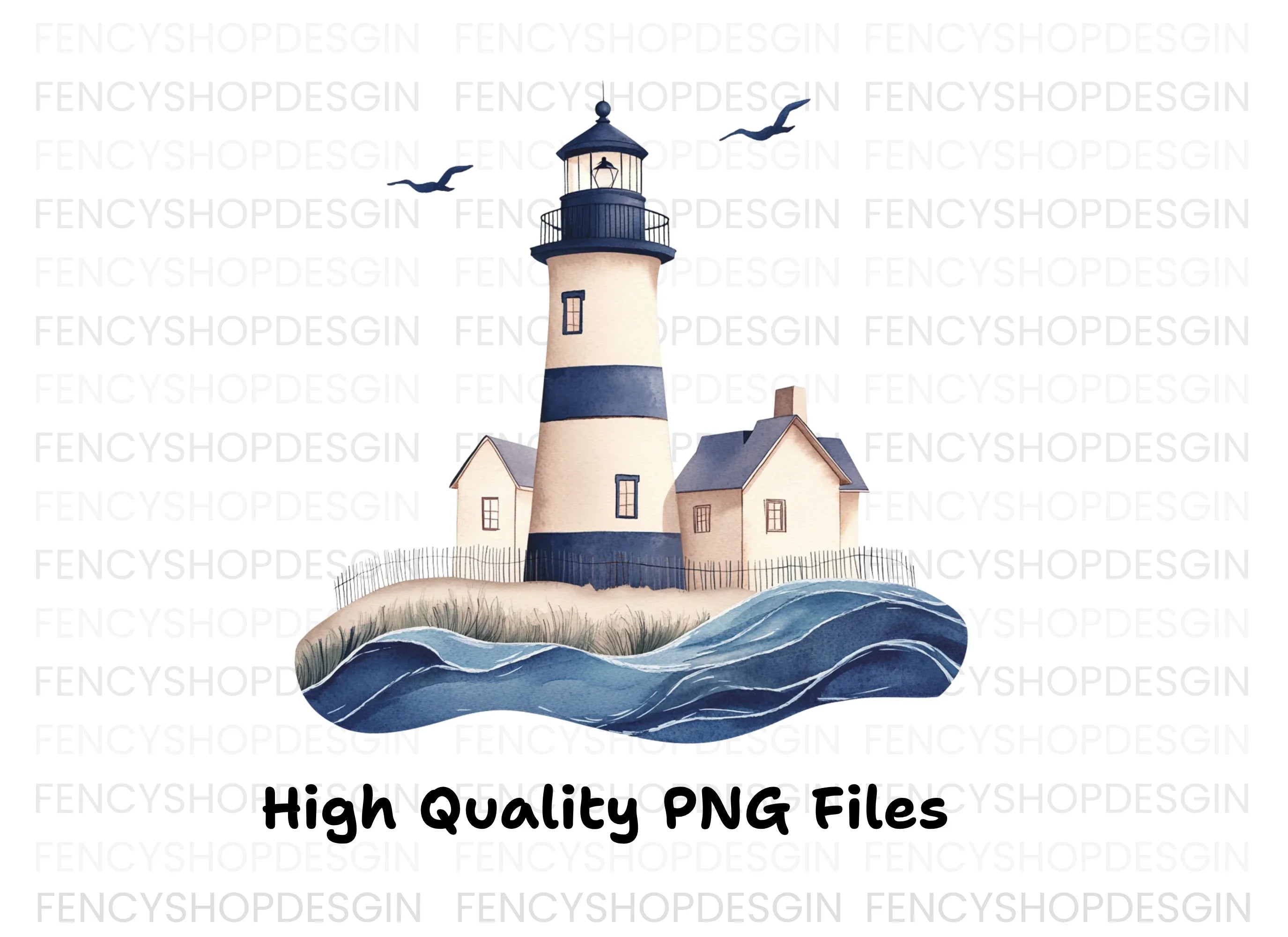Nautical Lighthouse Clipart Bundle