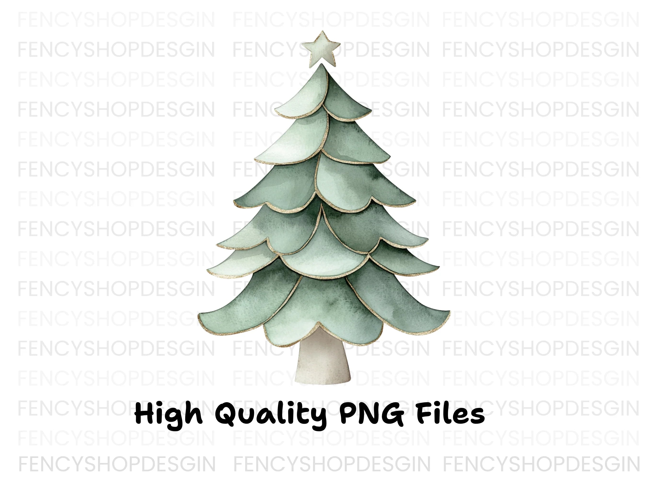 Christmas Tree Clipart Bundle