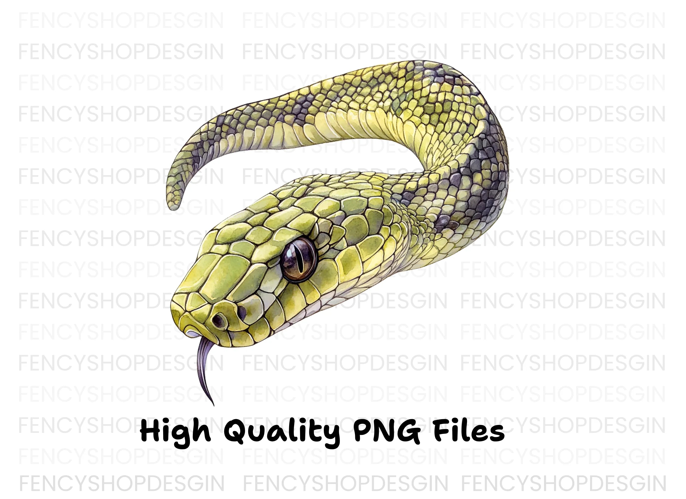 Realistic Snake Head Clipart Bundle