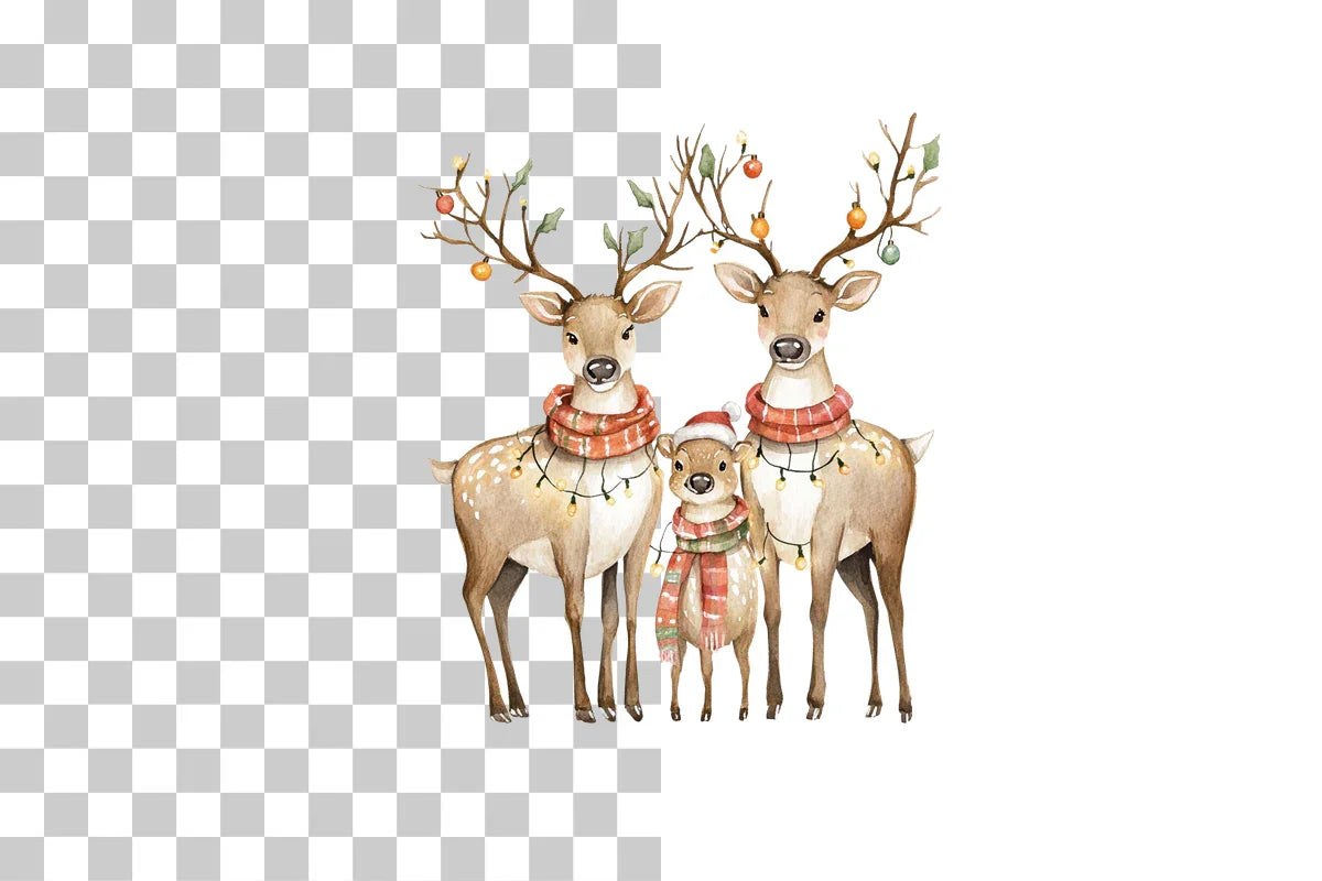 Cozy Reindeer Clipart Bundle - CraftNest - Digital Crafting and Art