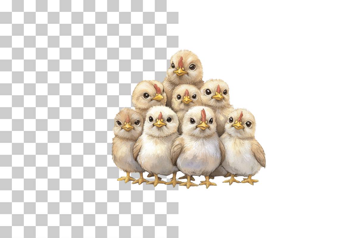 Funny Quirky Chicken Group Clipart Bundle