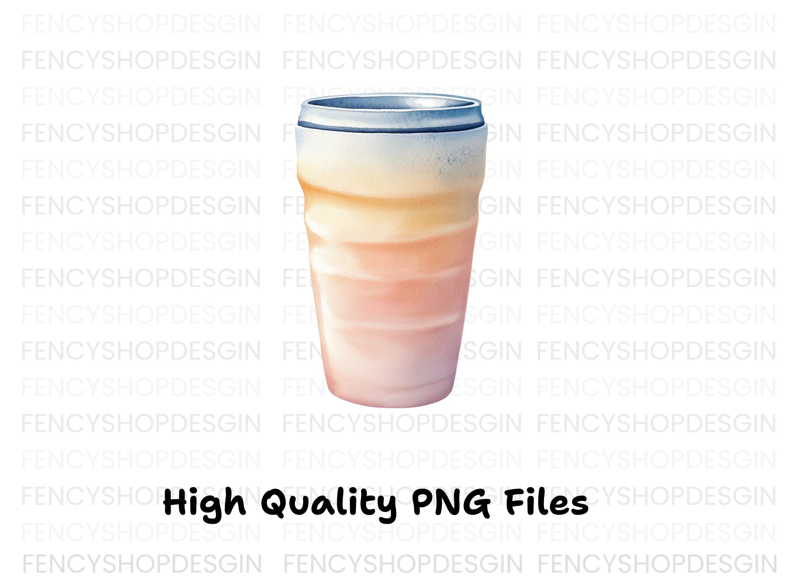 Ombre Coffee Cup Clipart Bundle