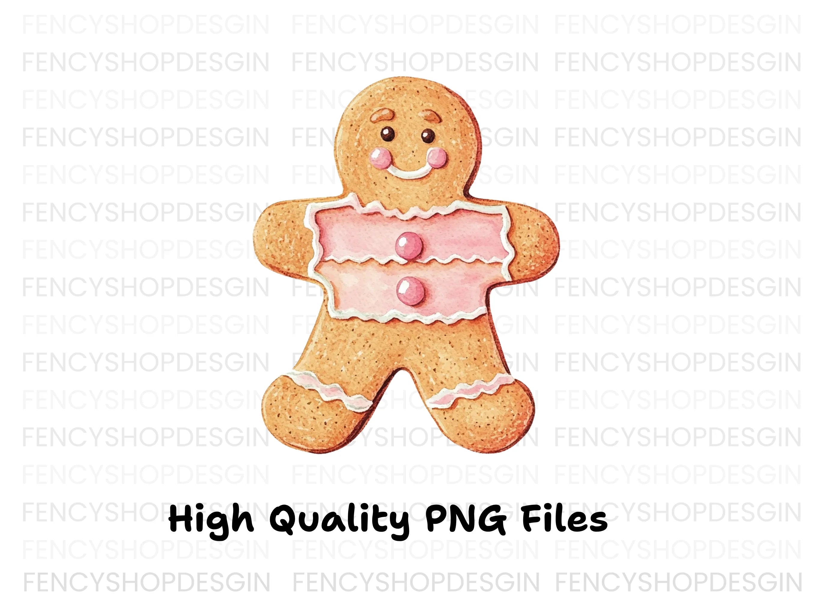 Festive Gingerbread Couple Clipart Bundle