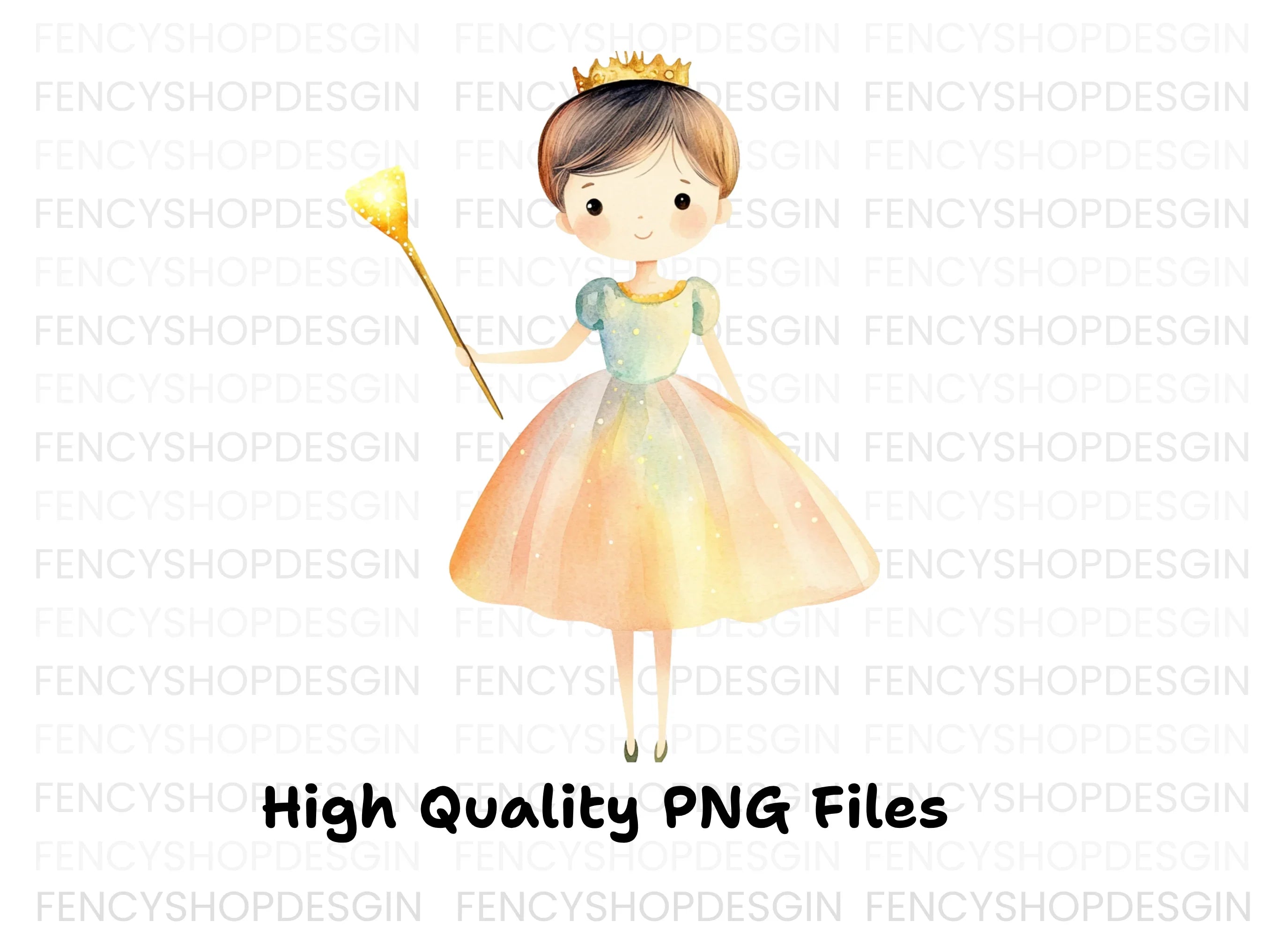 Cute Princess Ballerina Duo Clipart Bundle