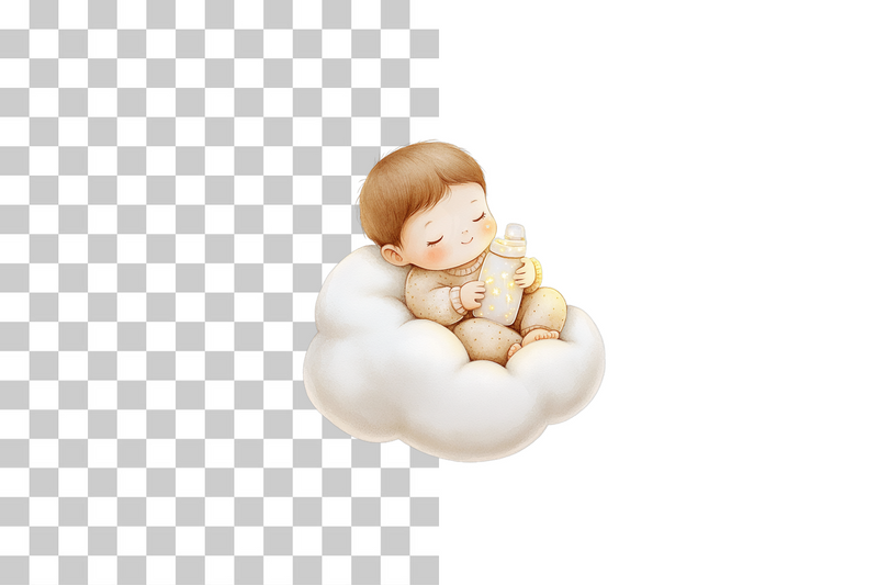 Adorable Sleeping Baby Clipart Bundle - CraftNest - Digital Crafting and Art
