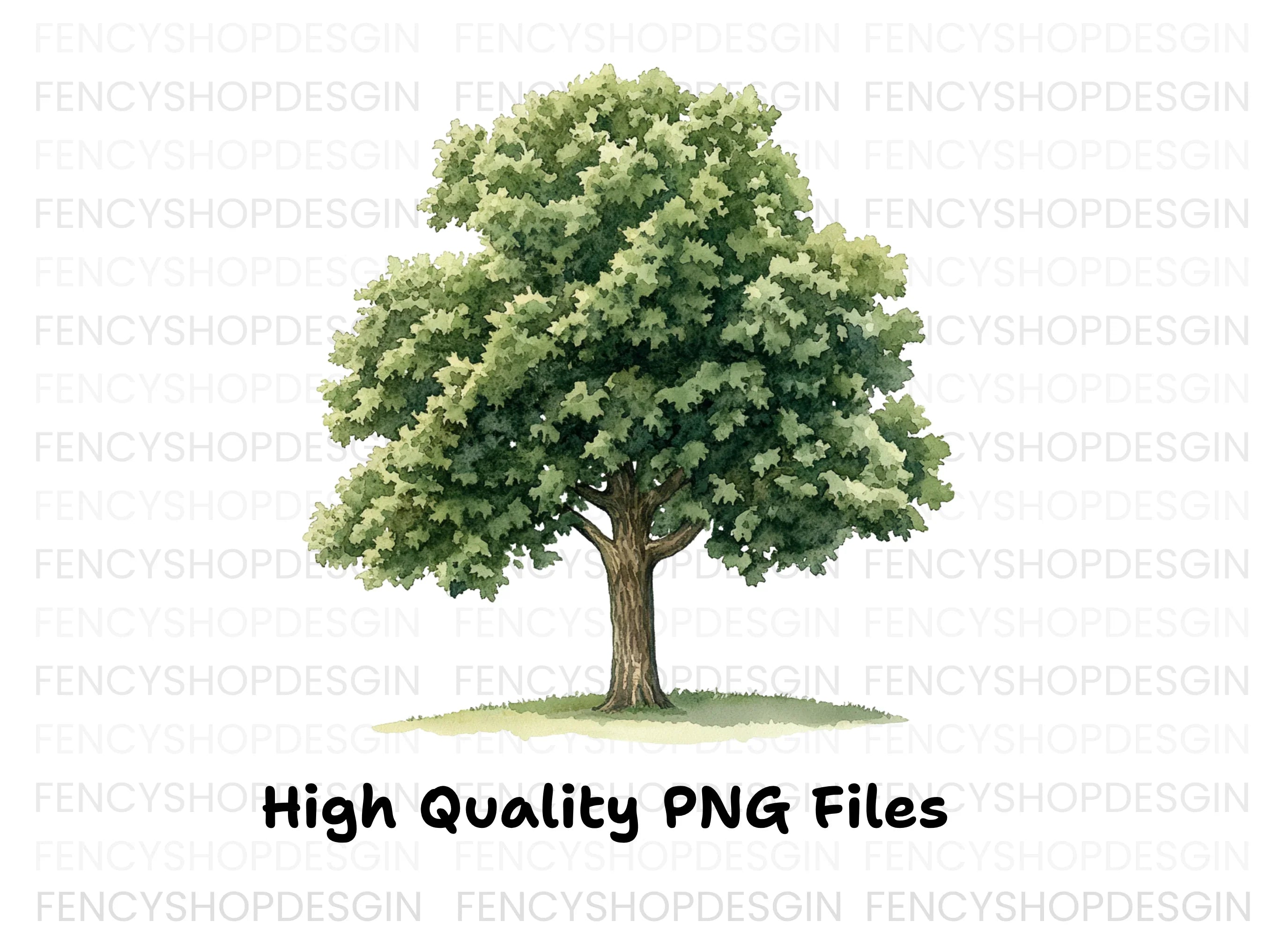 Lush Green Tree Clipart Bundle