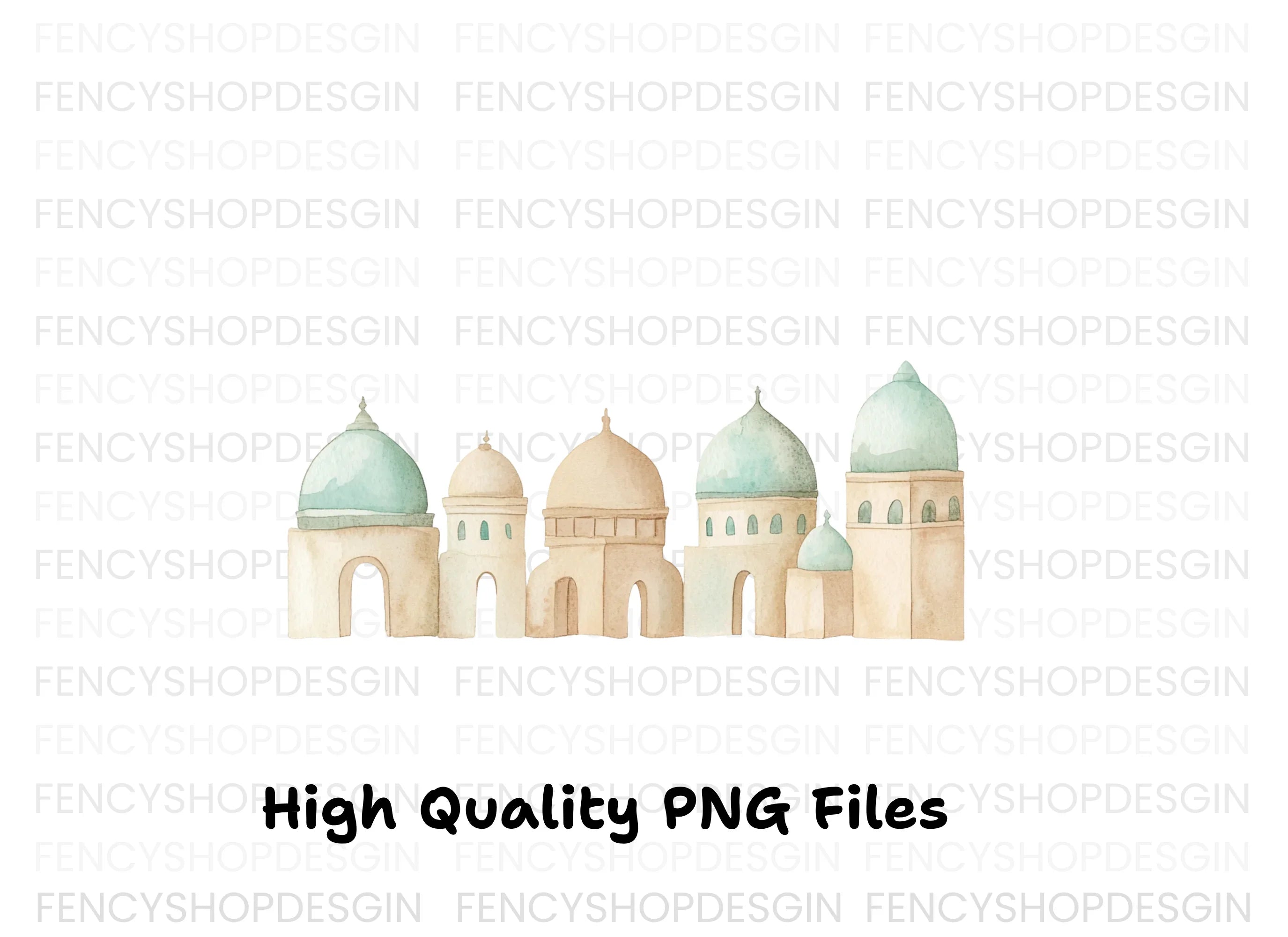 Middle Eastern Cityscape Clipart Bundle