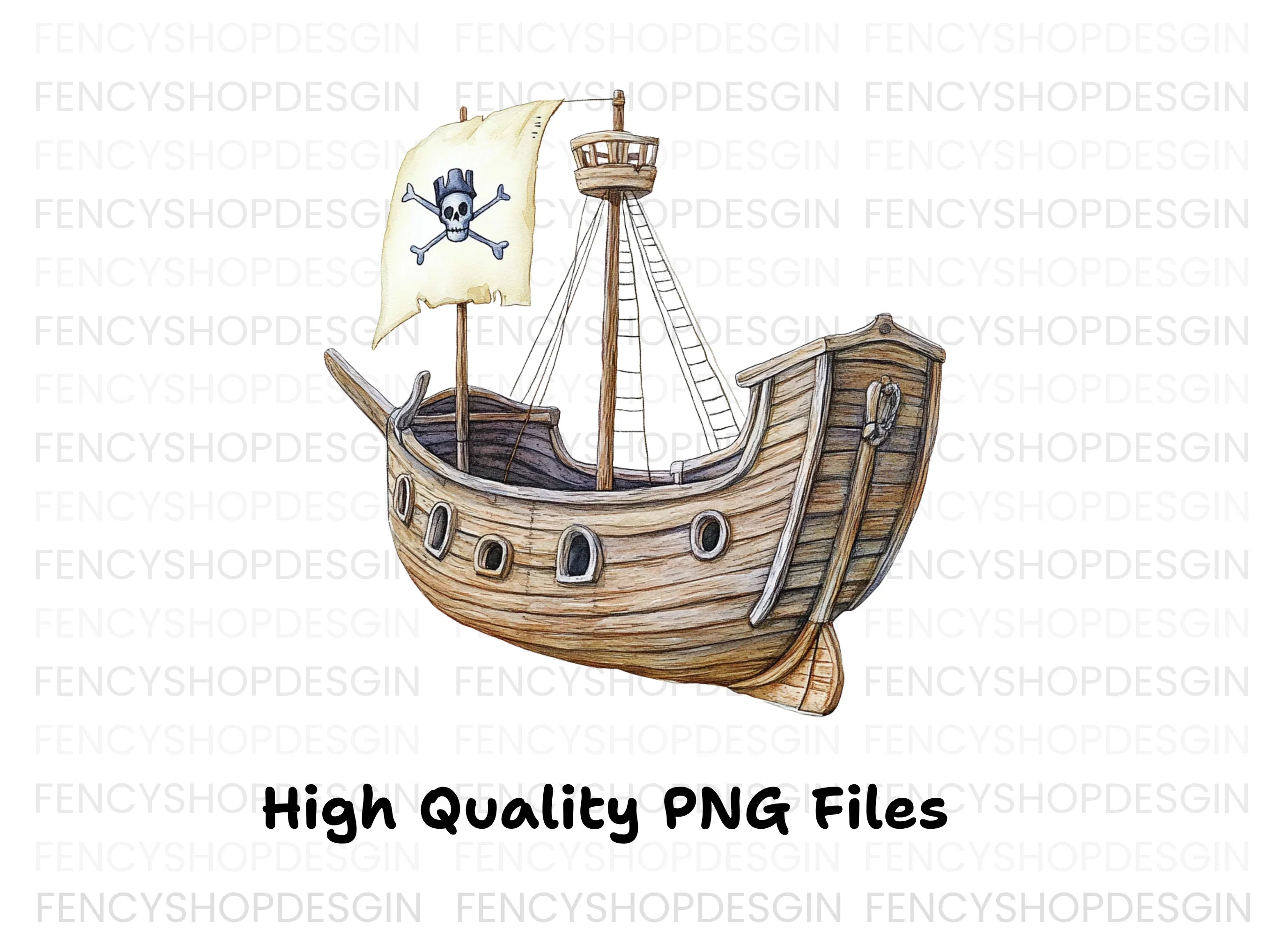 Pirate Ship Clipart Bundle