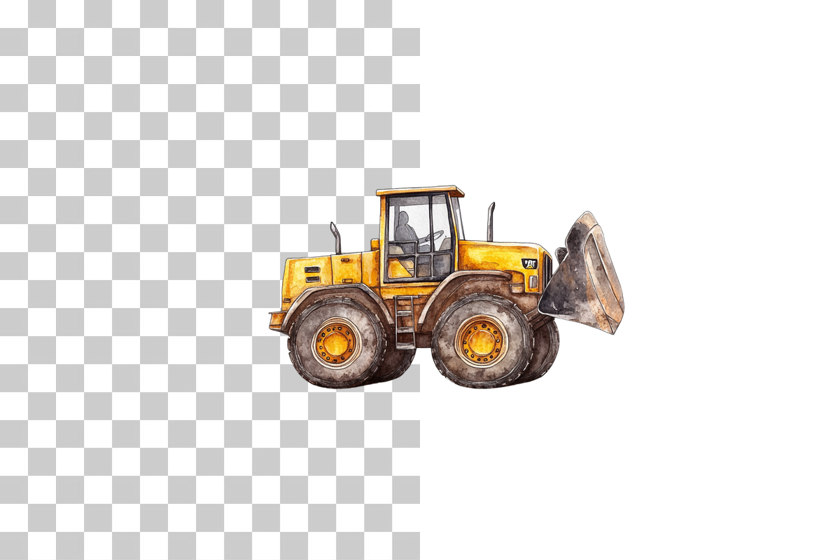 Excavator Construction Vehicle Clipart Bundle