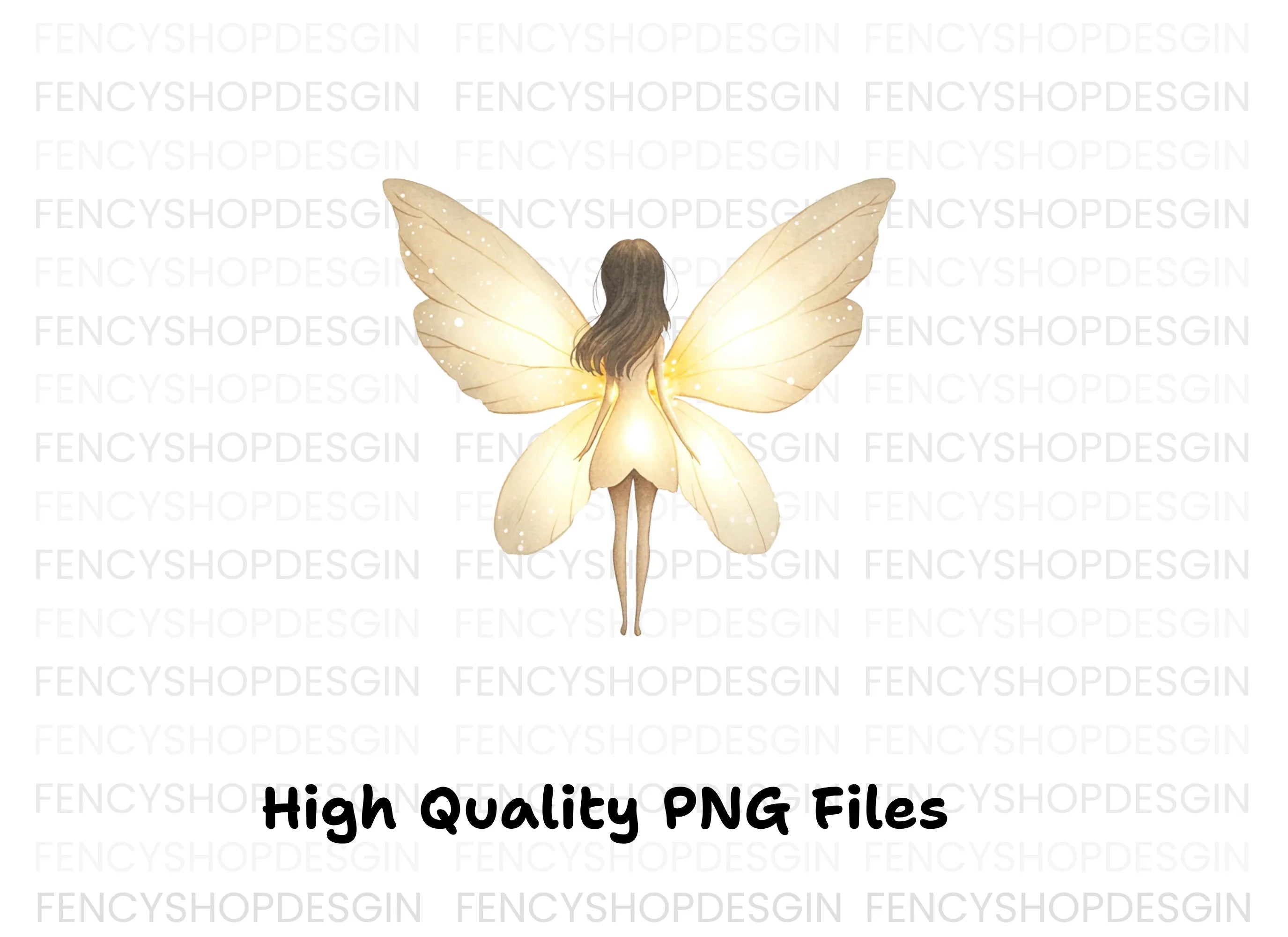 Glowing Fairy Wings Clipart Bundle