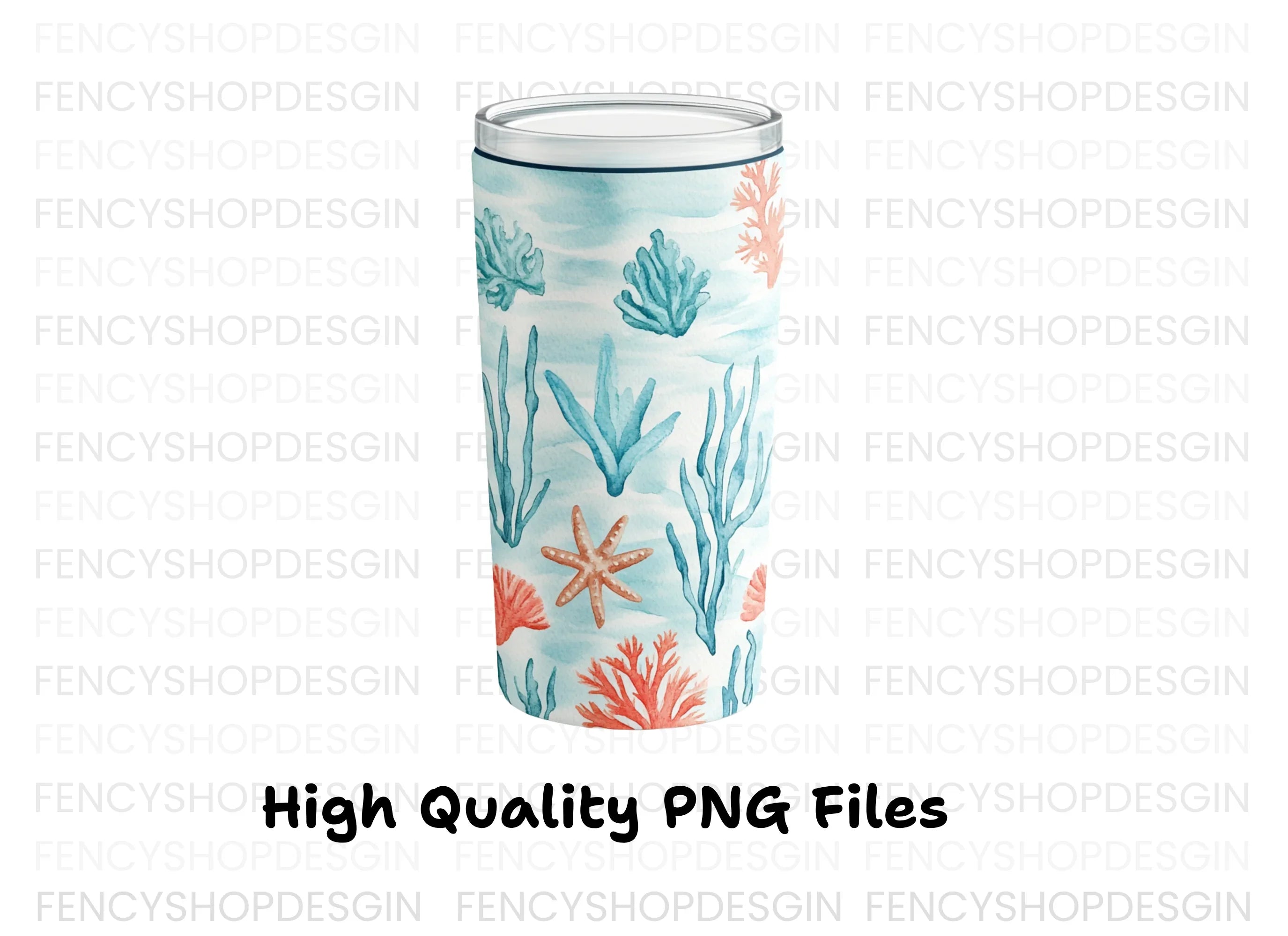Underwater Coral Reef Tumbler Clipart Bundle
