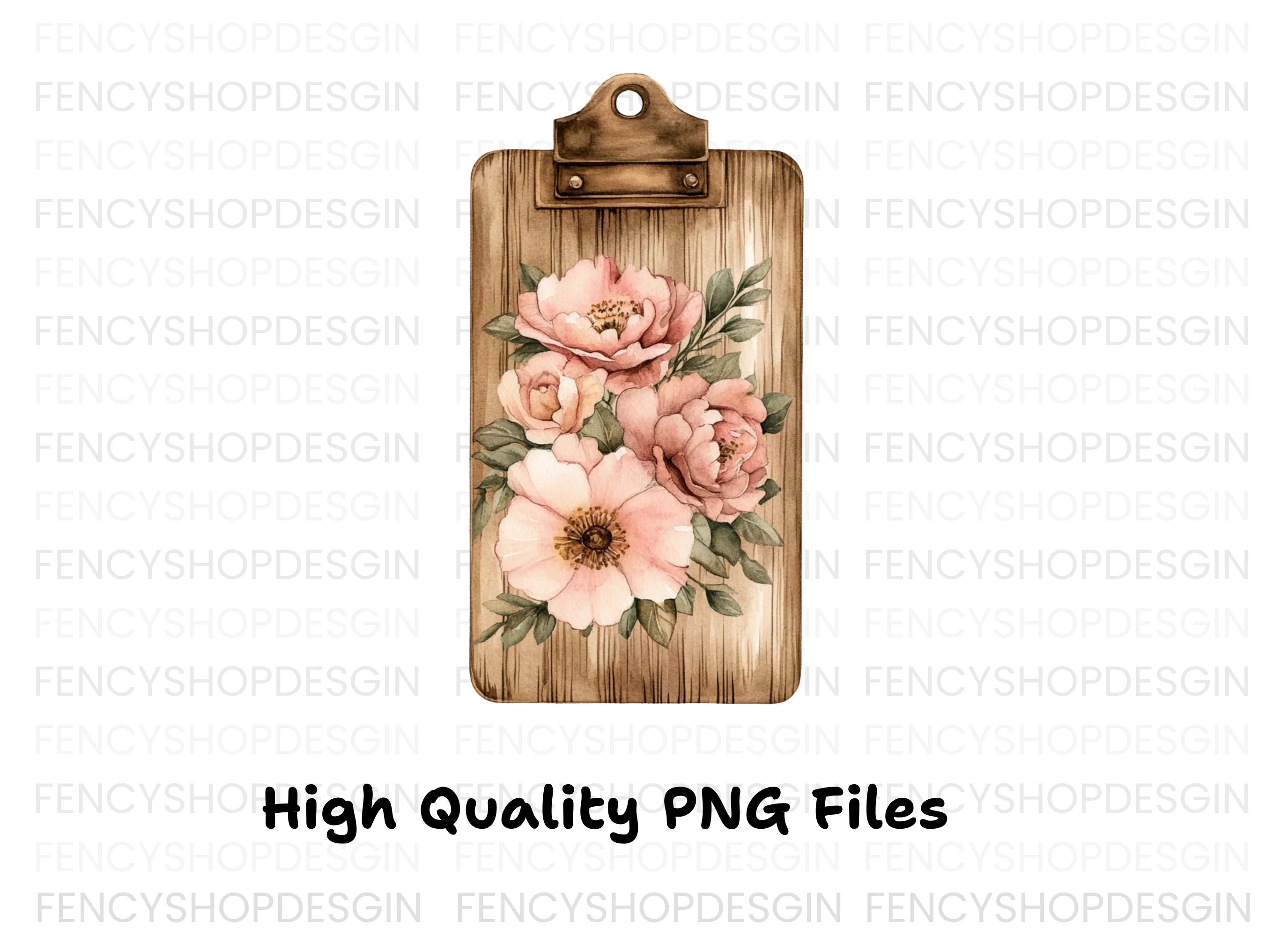 Floral Clipboard Clipart Bundle