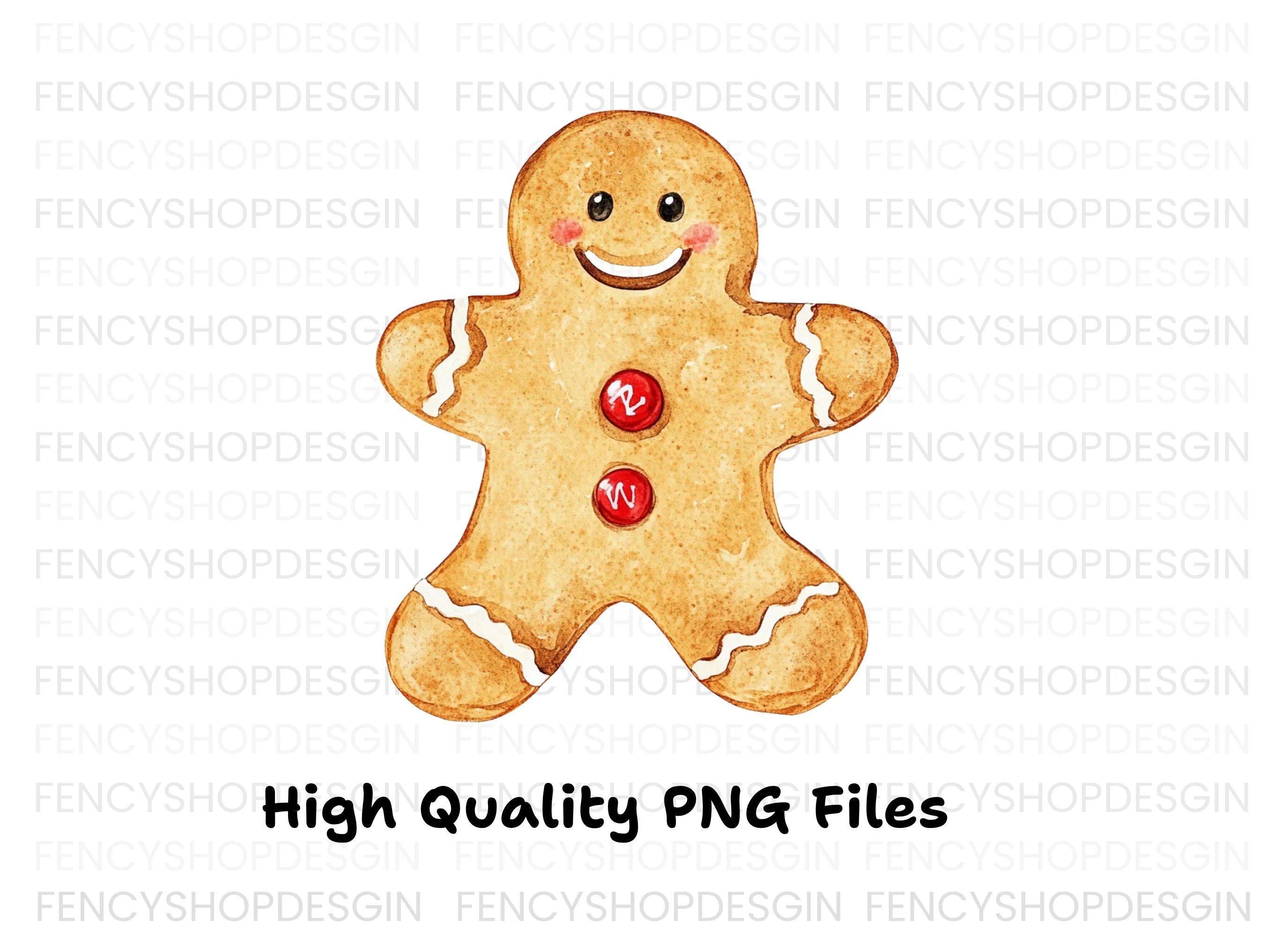 Cute Gingerbread Man Christmas Clipart Bundle