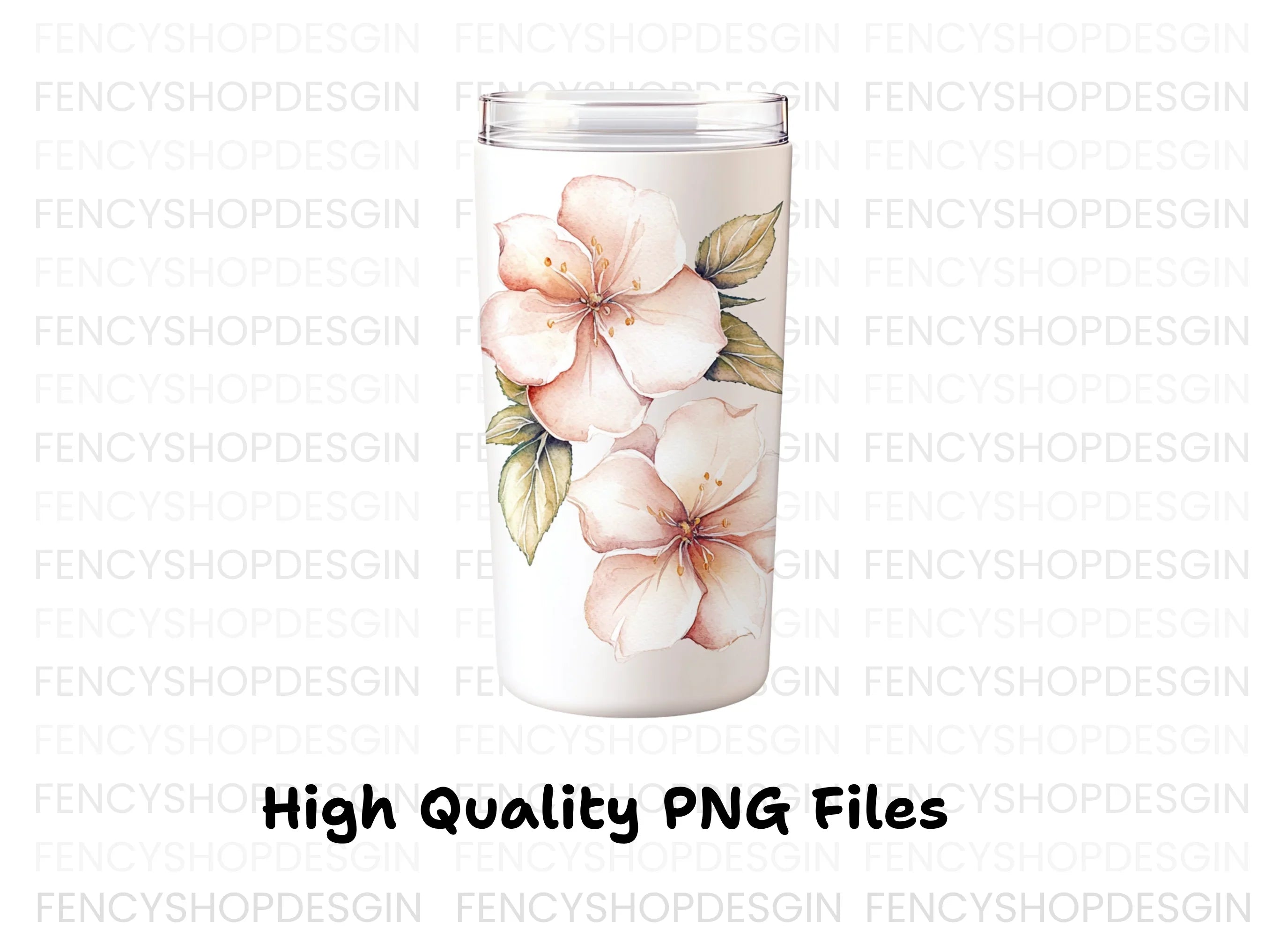 Elegant Floral Tumbler Clipart Bundle