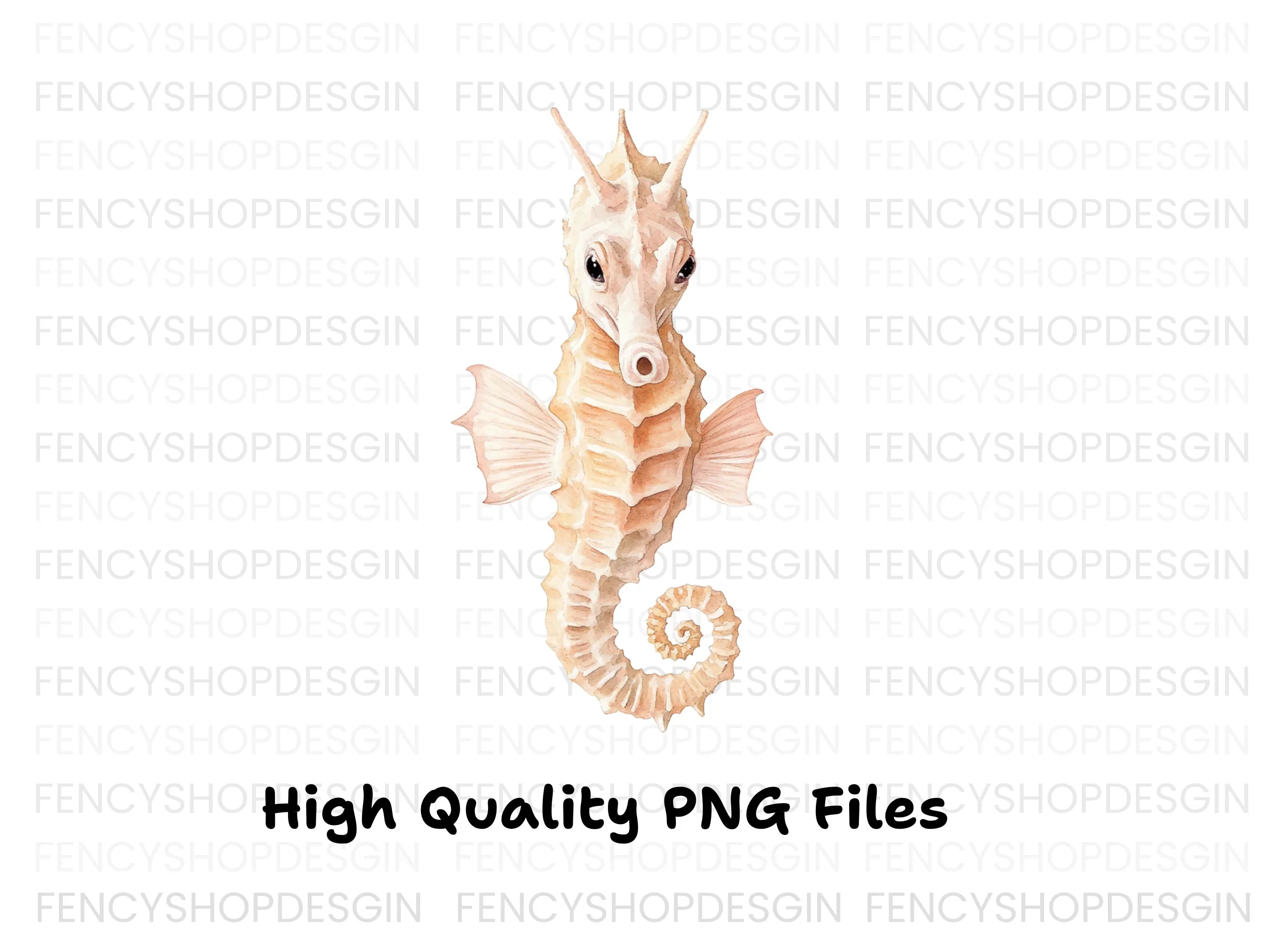 Front View Seahorse Clipart Bundle