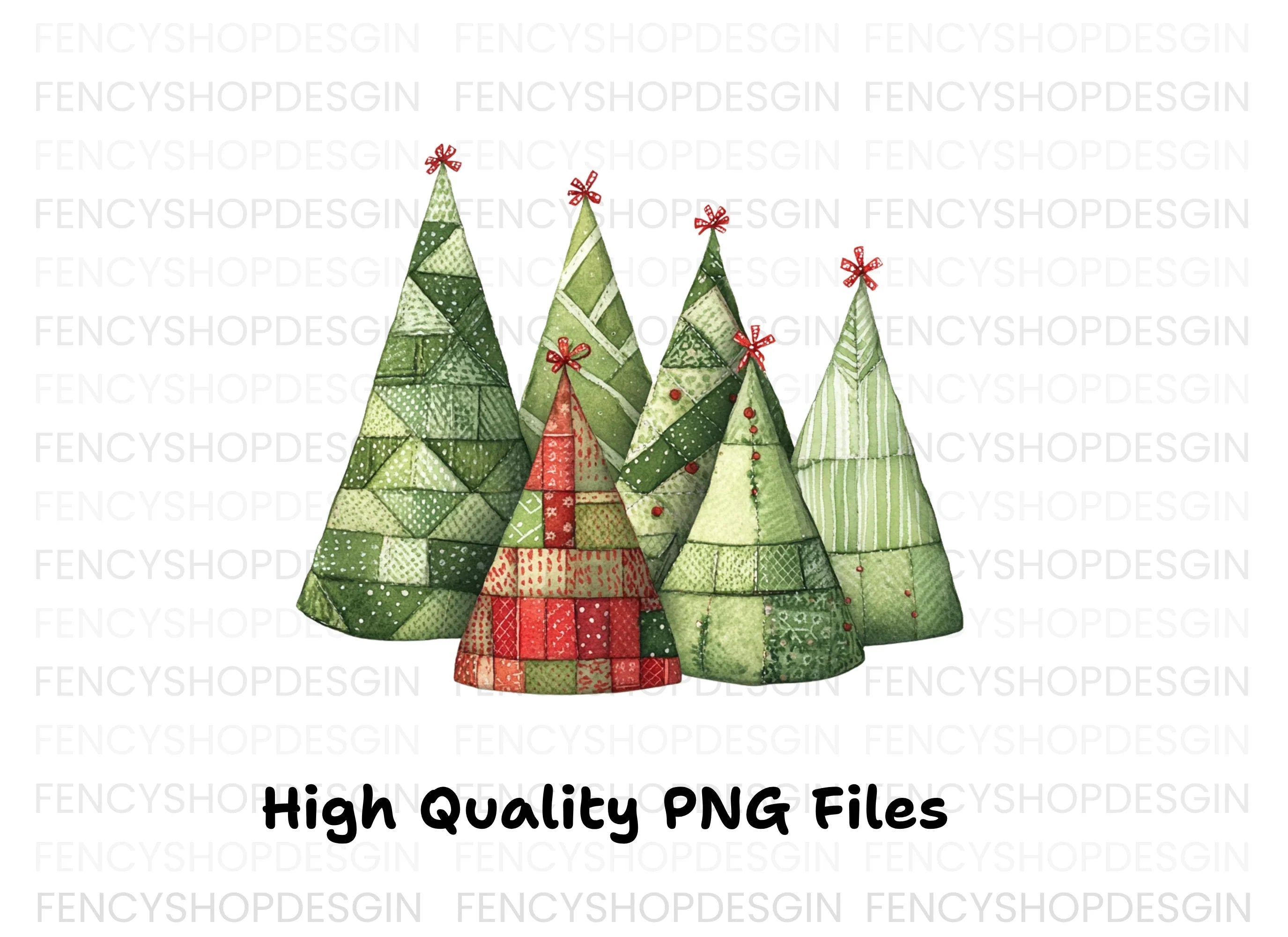 Christmas Tree Clipart Bundle