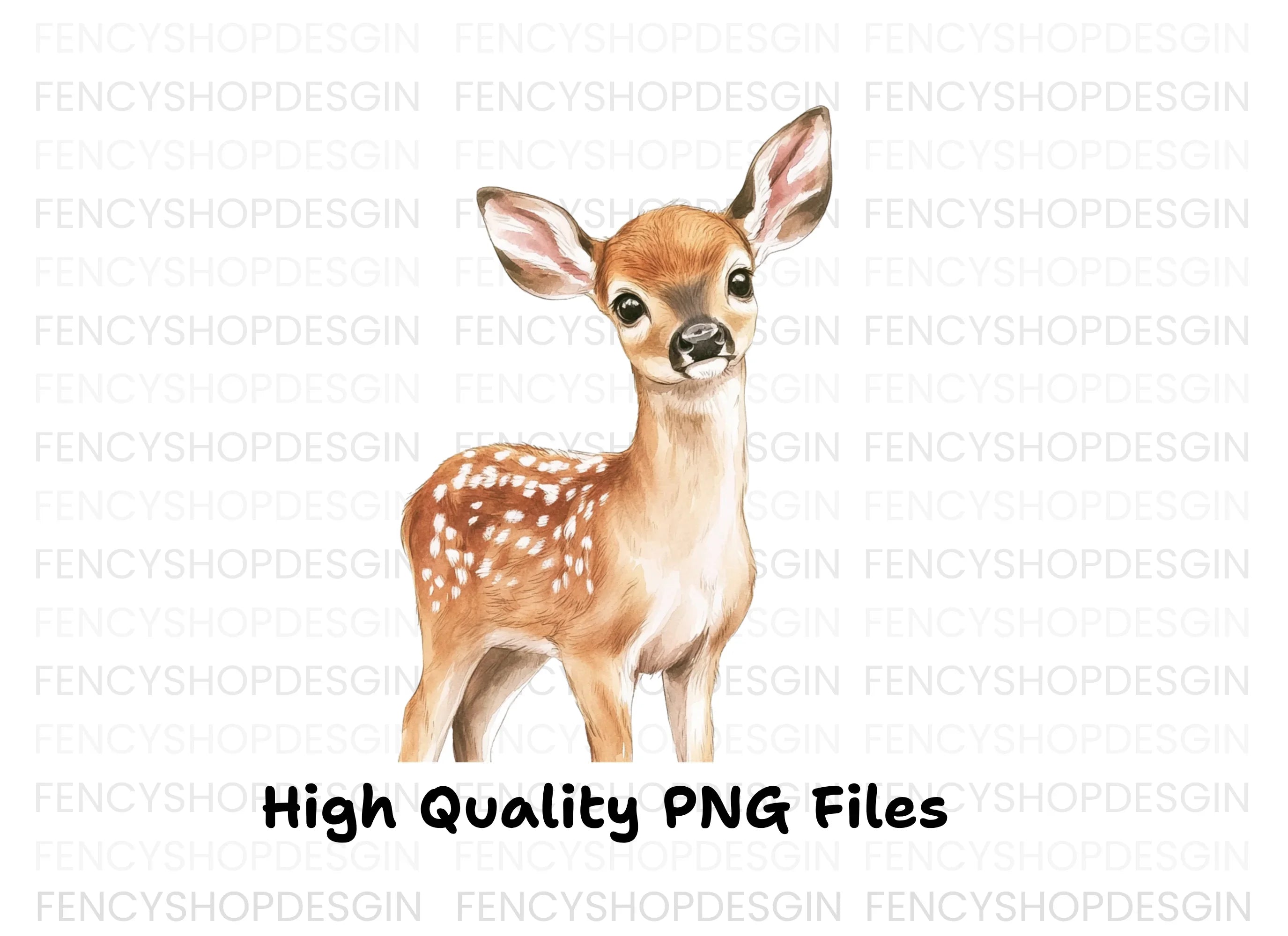 Cute Fawn Faces and Poses Clipart Bundle