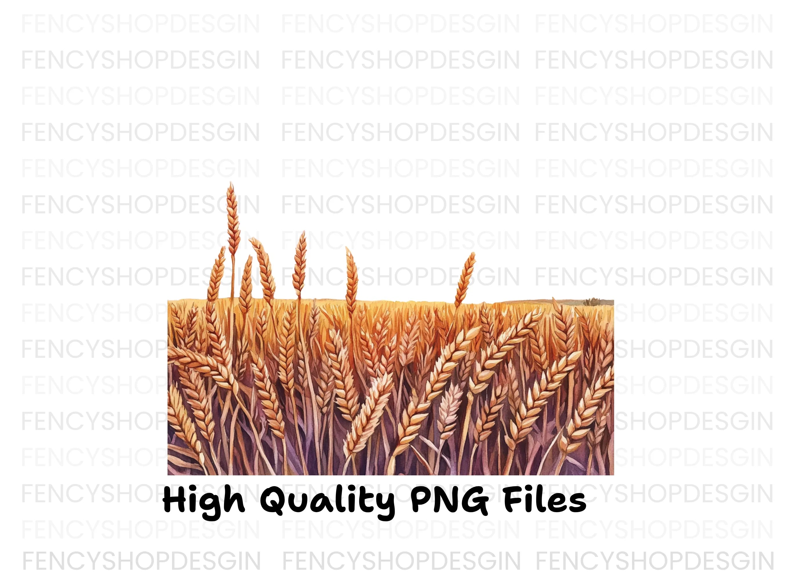 Golden Wheat Field Clipart Bundle