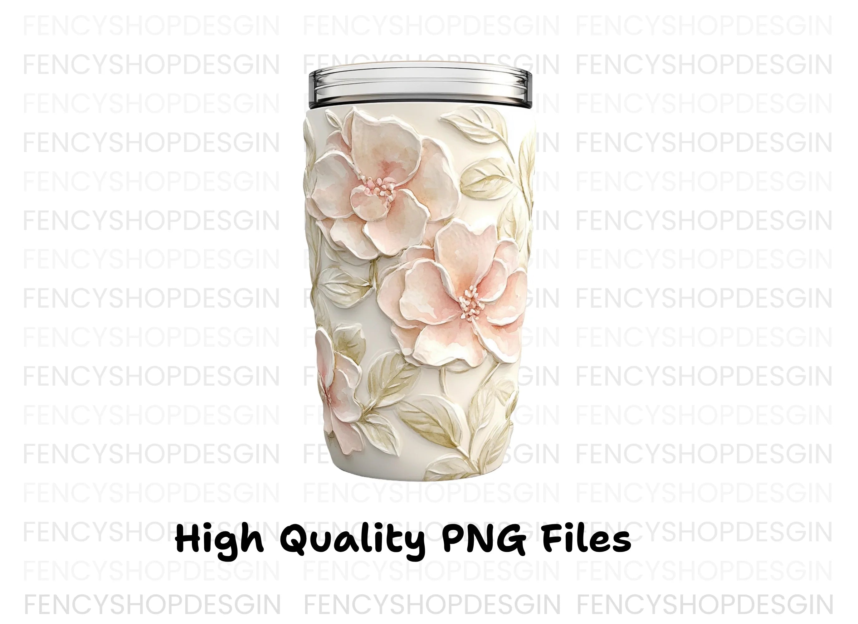 Elegant Floral Tumbler Clipart Bundle