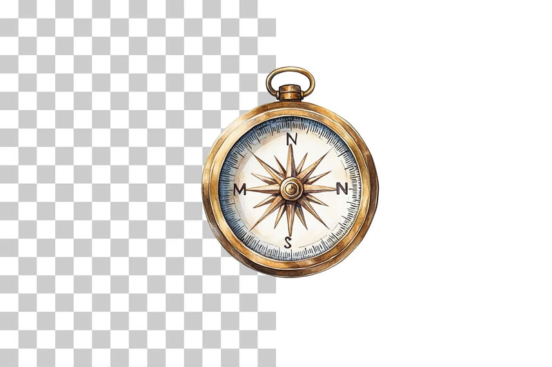 Vintage Nautical Compass Clipart Bundle - CraftNest - Digital Crafting and Art