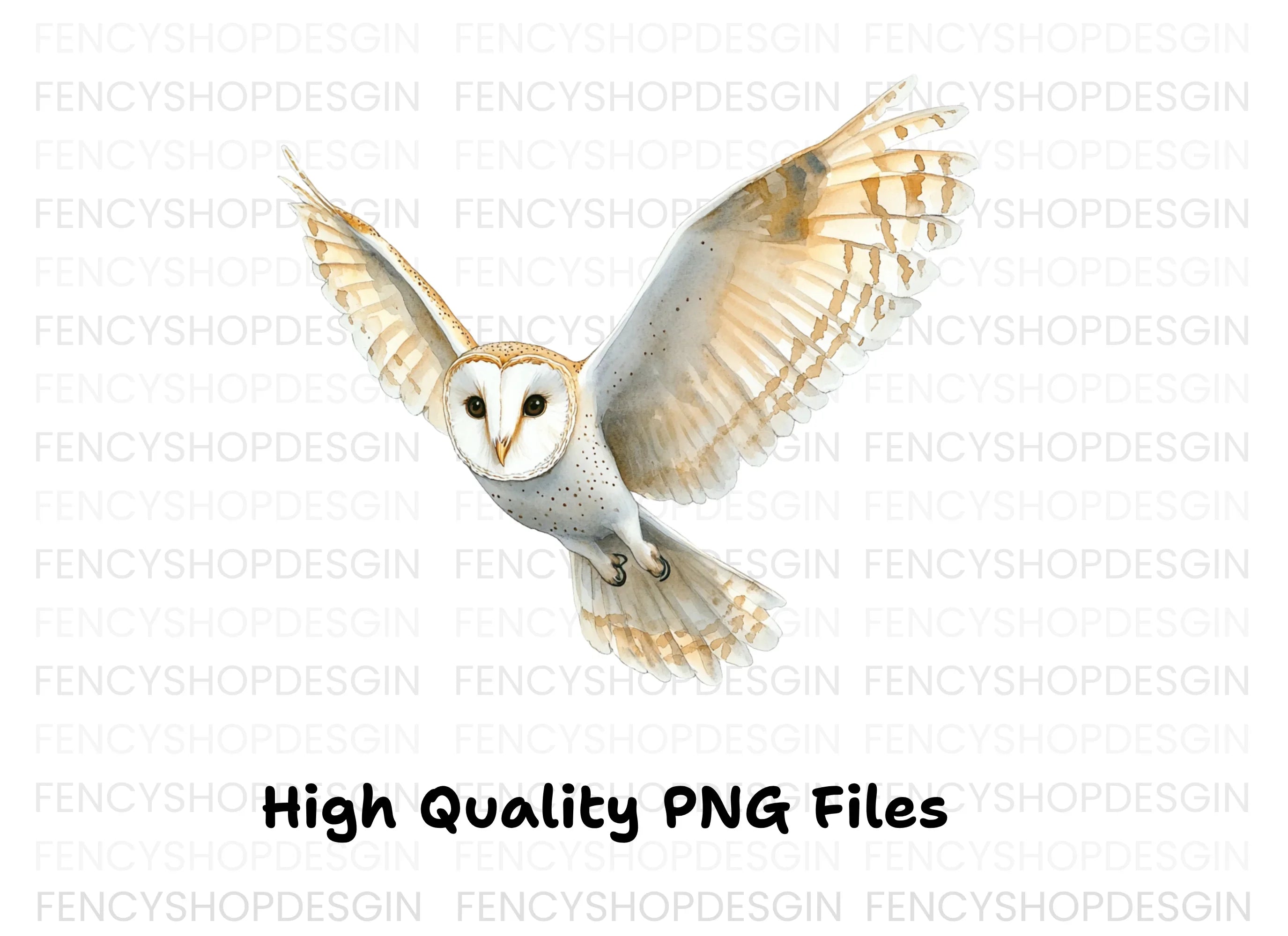 Barn Owl Flight Clipart Bundle