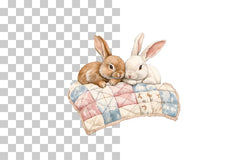 Cute Bunny Clipart Bundle - CraftNest - Digital Crafting and Art