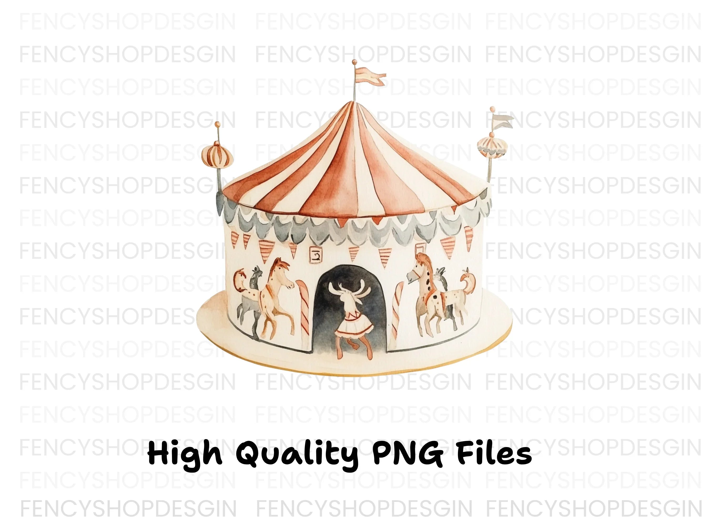 Carousel Tent Clipart Bundle