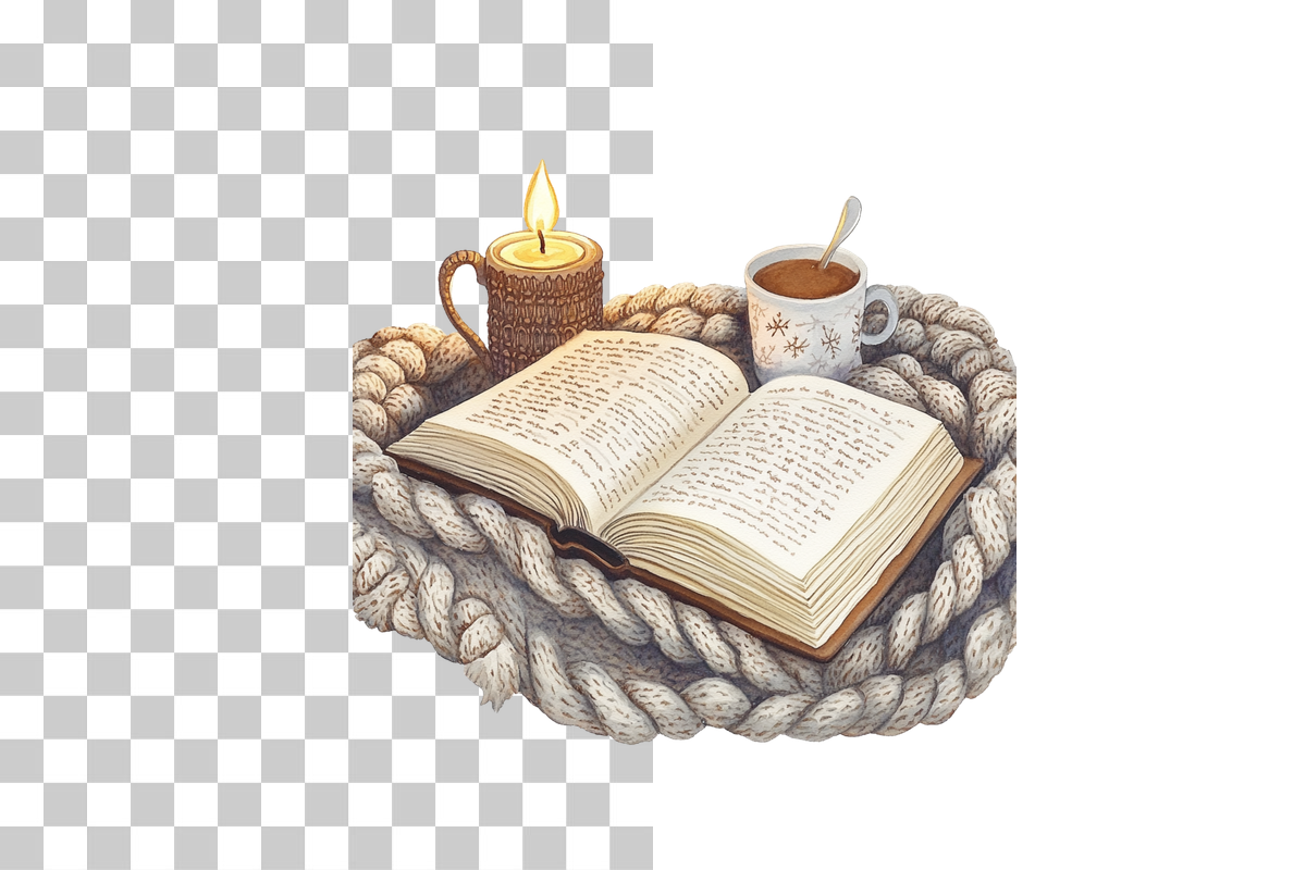 Cozy Winter Reading & Writing Clipart Bundle