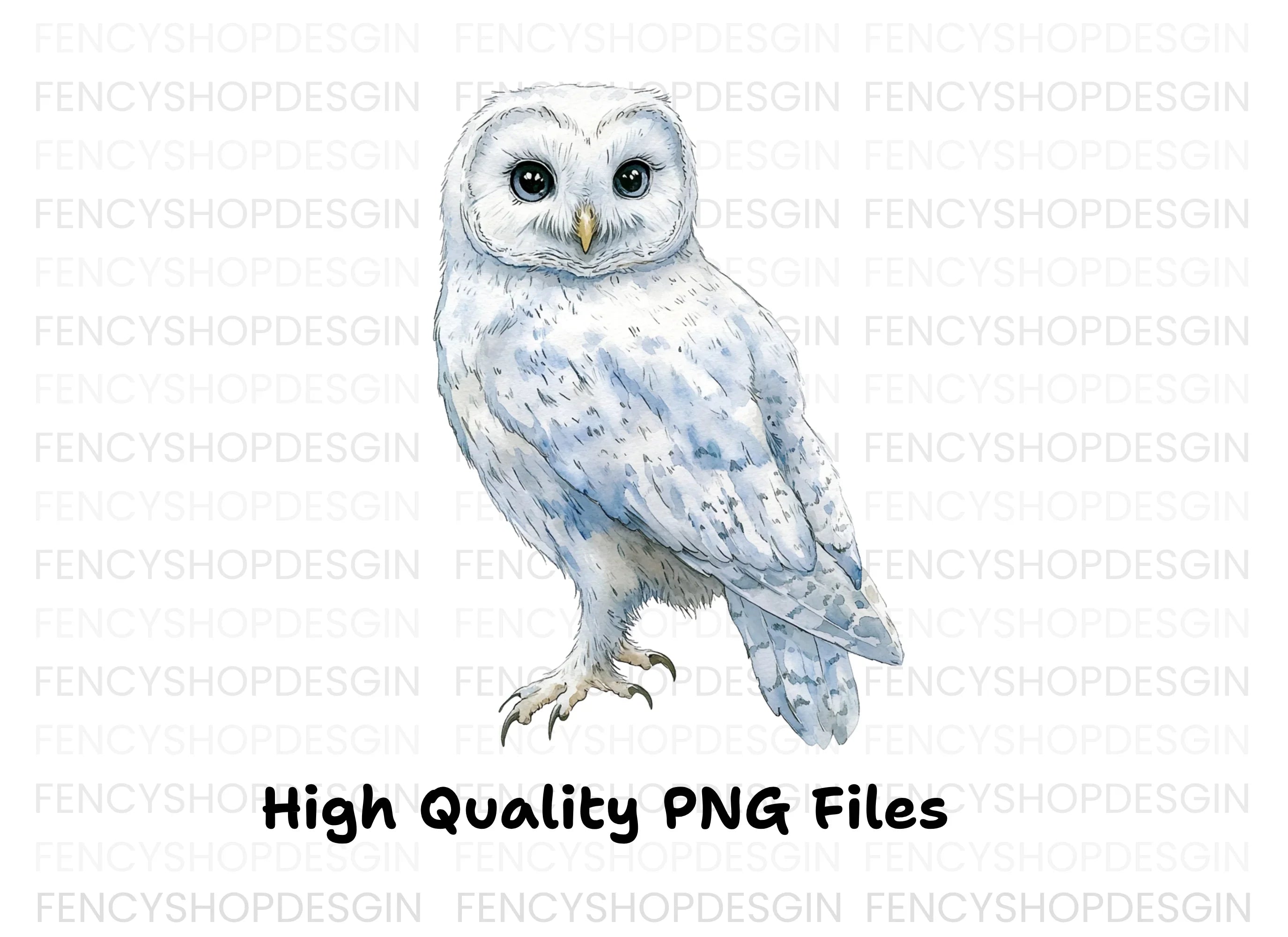 Majestic Snowy Owl Clipart Bundle