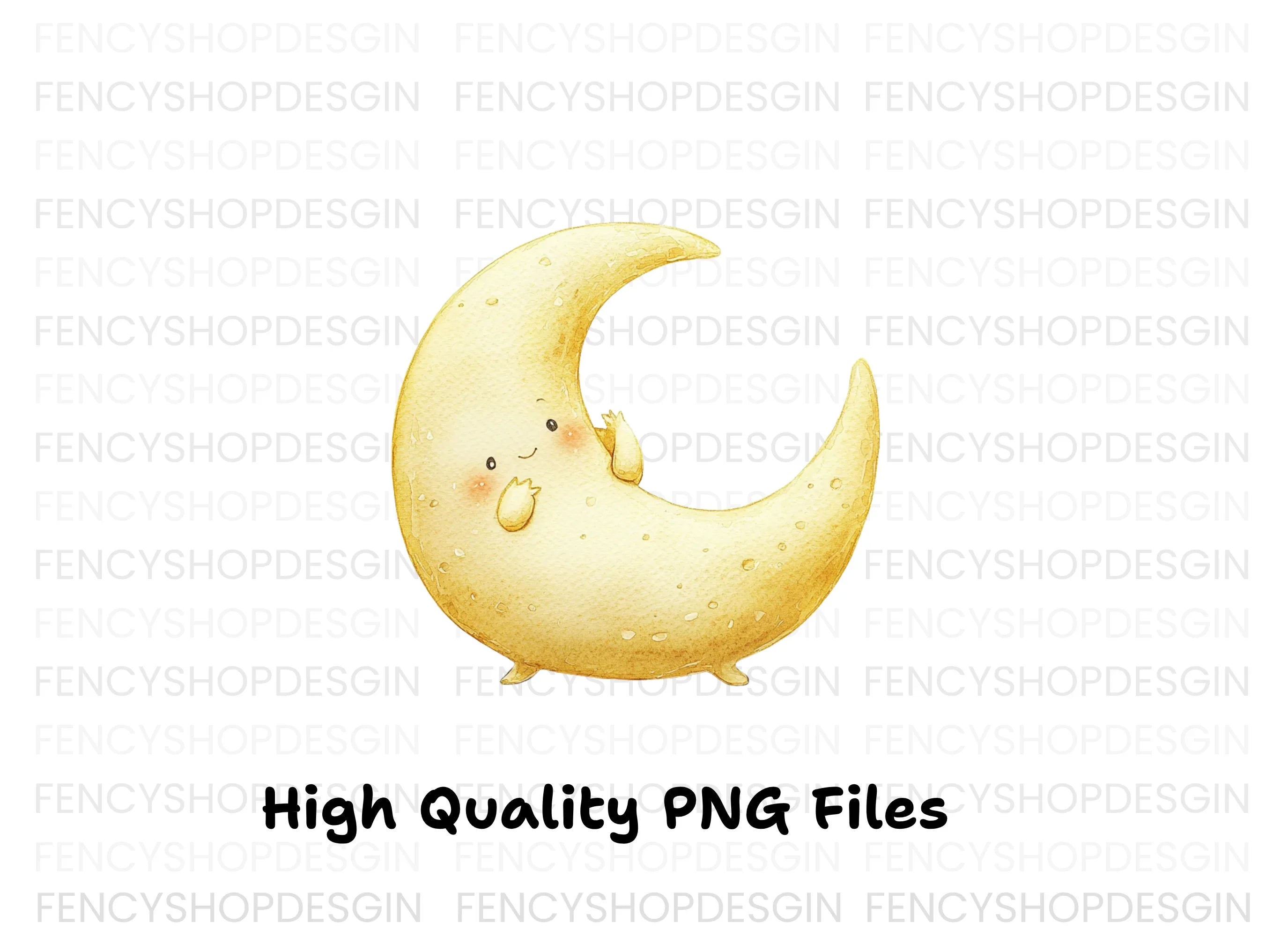 Cute Moon Clipart Bundle
