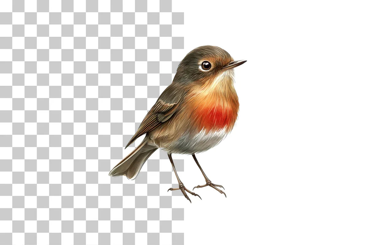 Robin Redbreast Woodland Bird Clipart Bundle - CraftNest - Digital Crafting and Art