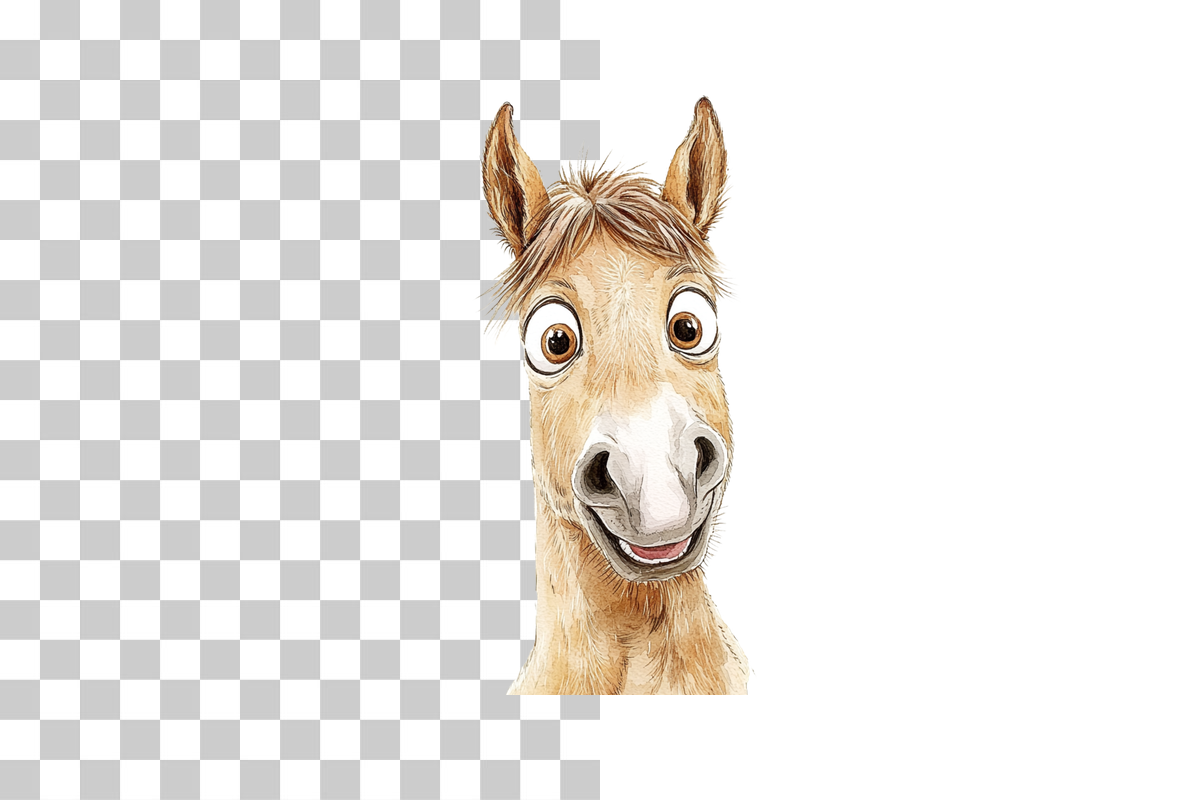 Funny Cartoon Horse Clipart Bundle