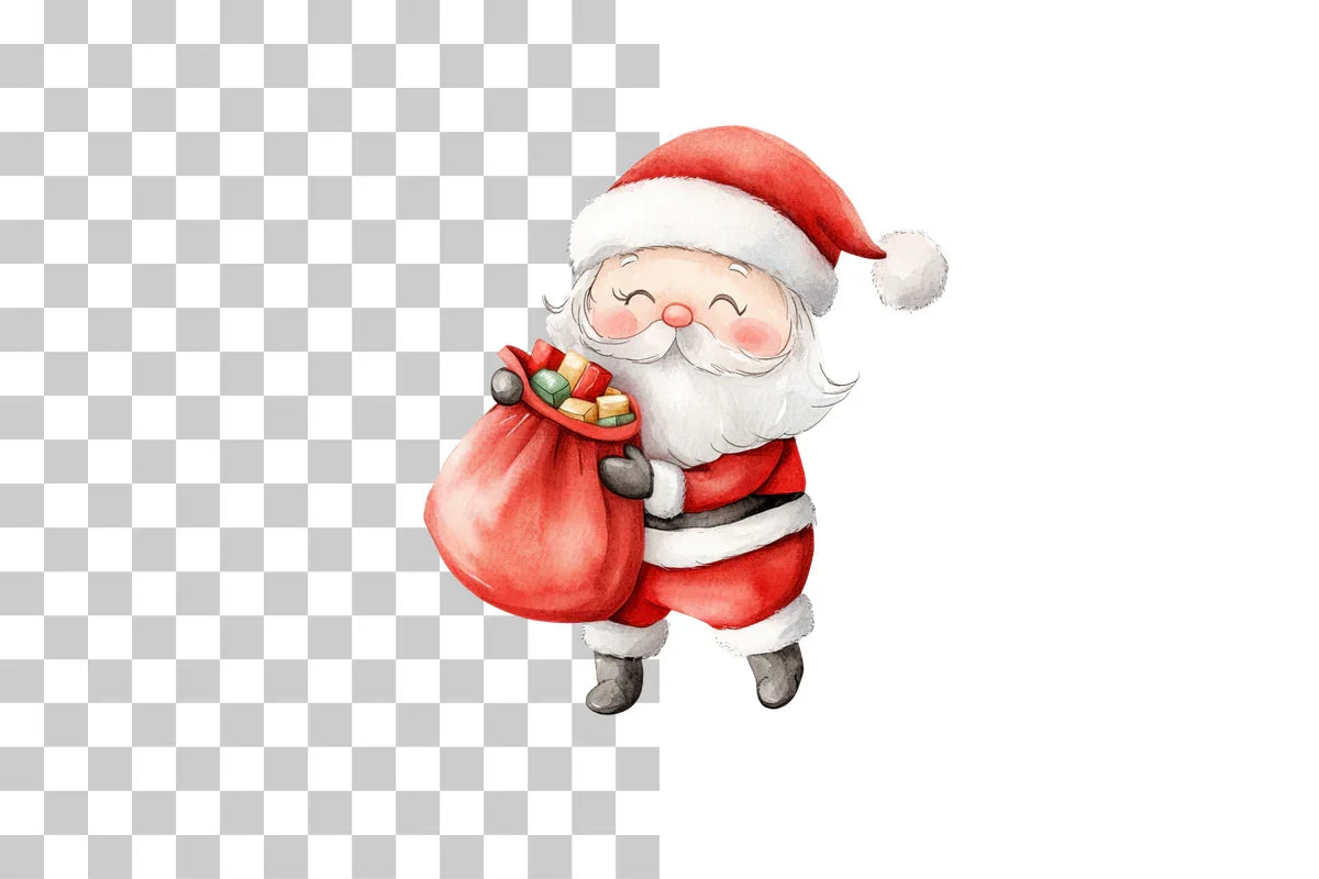 Cute Santa Christmas Clipart Bundle - CraftNest - Digital Crafting and Art