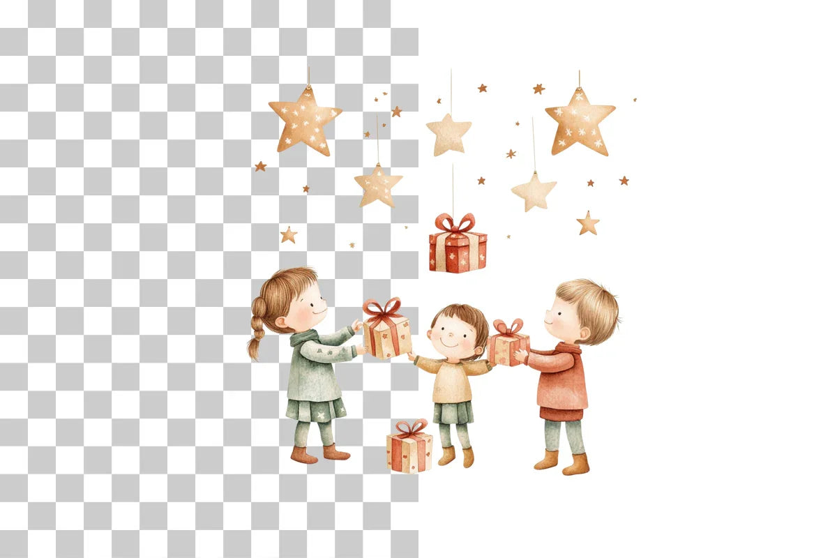 Kids Christmas Holiday Activity Clipart Bundle - CraftNest - Digital Crafting and Art