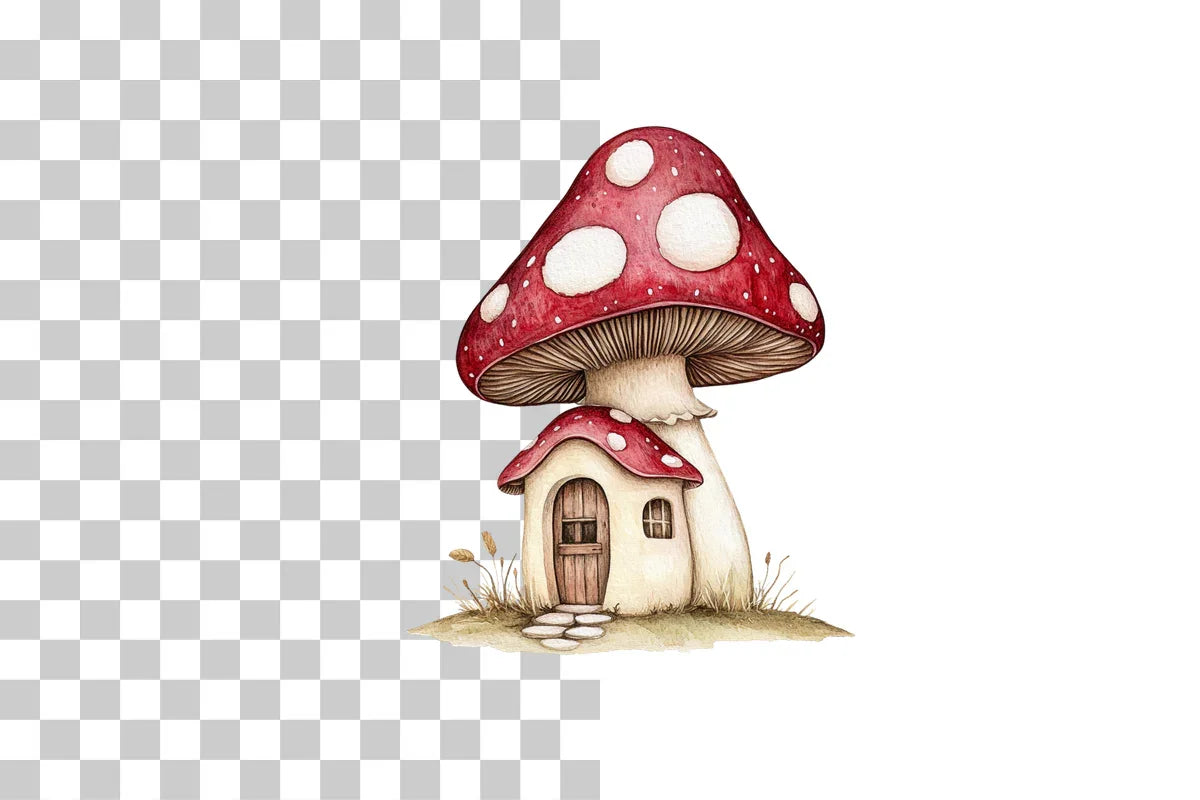 Mushroom Fairy House Clipart Bundle - CraftNest - Digital Crafting and Art