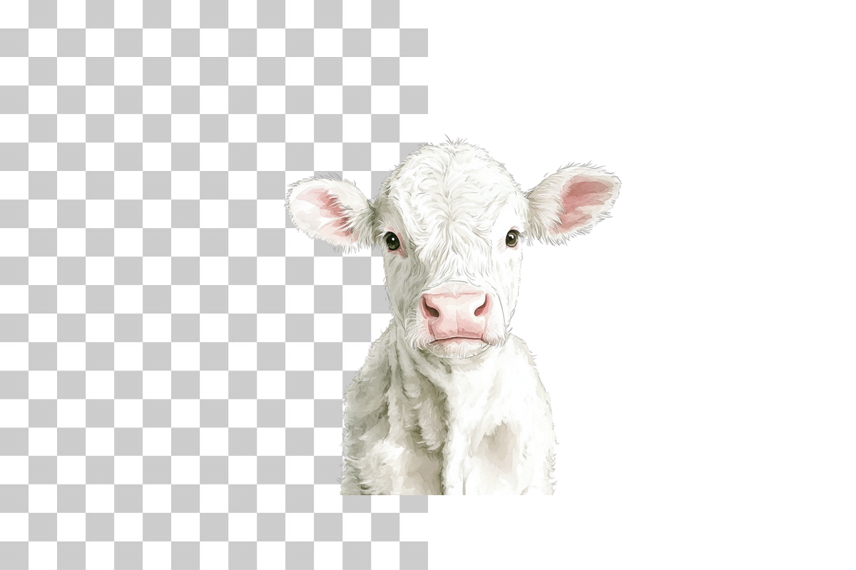 Silly Cartoon Cow Sketch Clipart Bundle