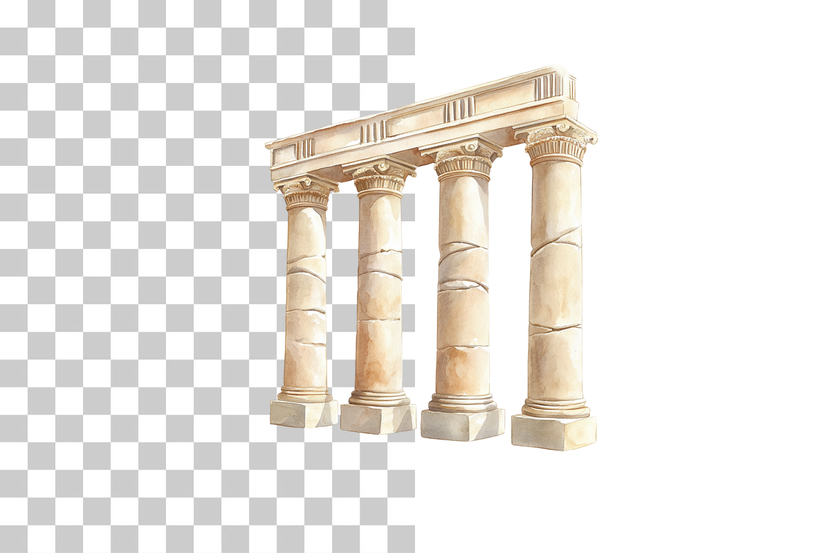 Ancient Greek Columns Clipart Bundle