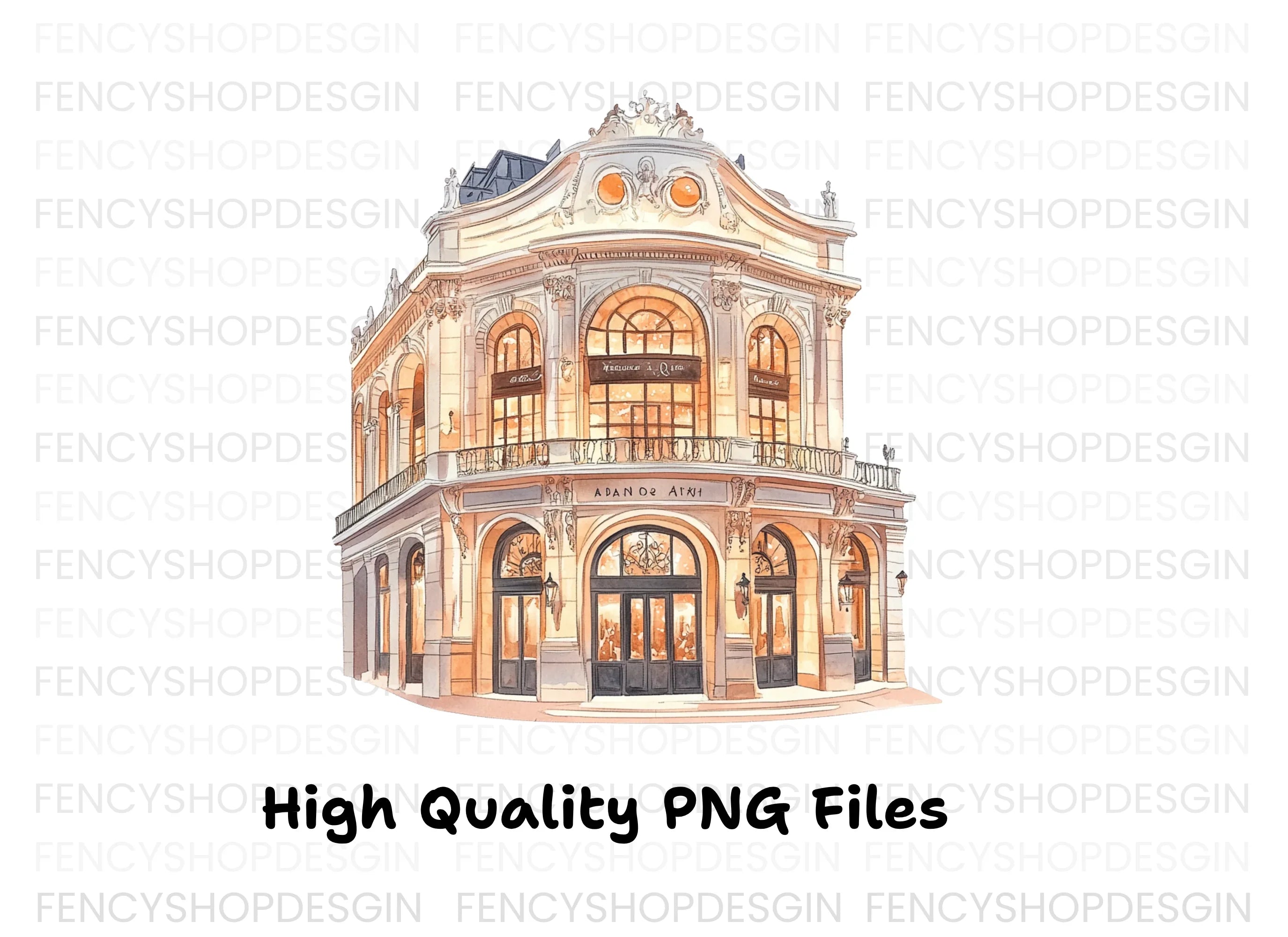 Elegant European Building Clipart Bundle