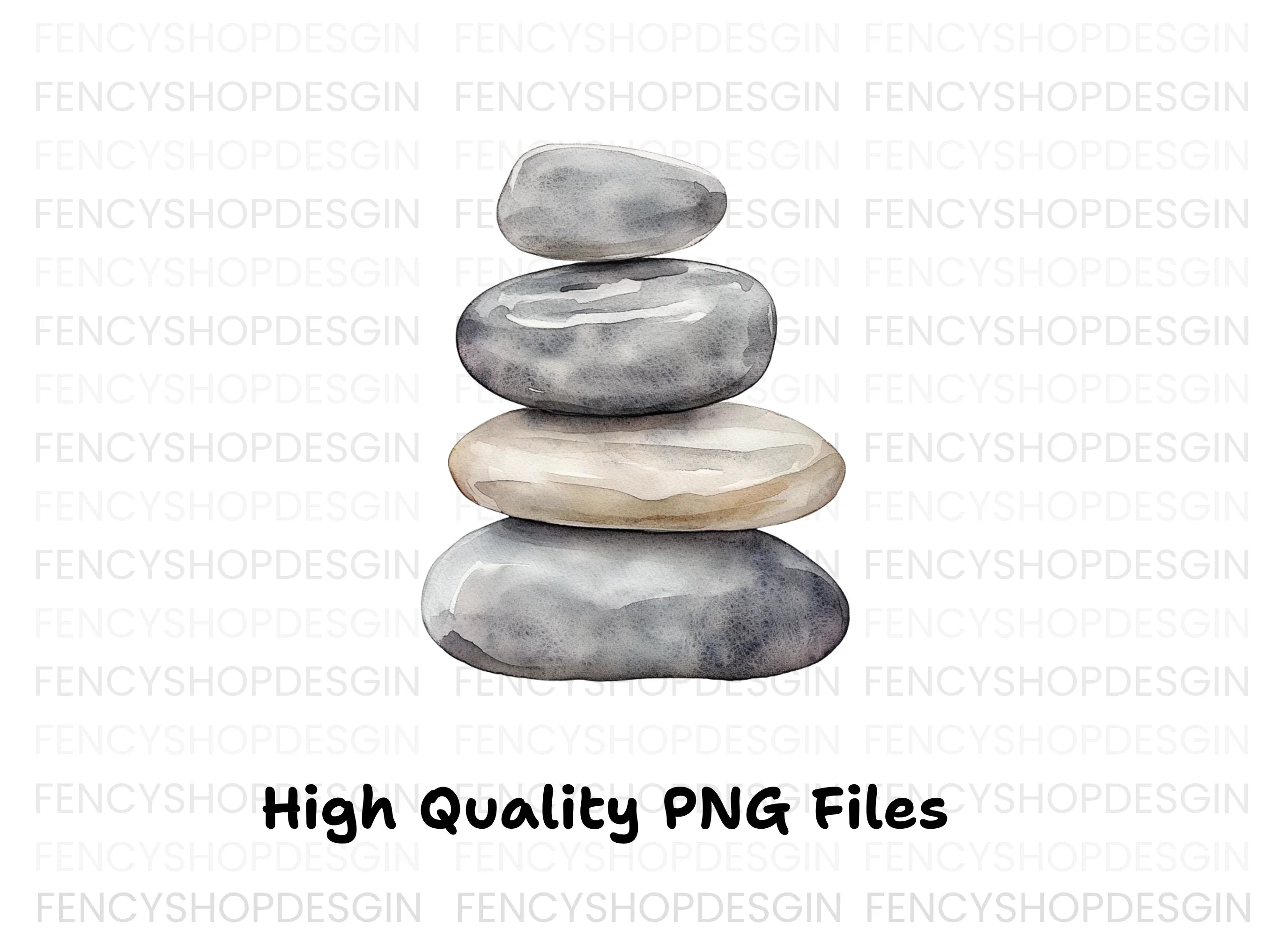 Stacked Stones Clipart Bundle