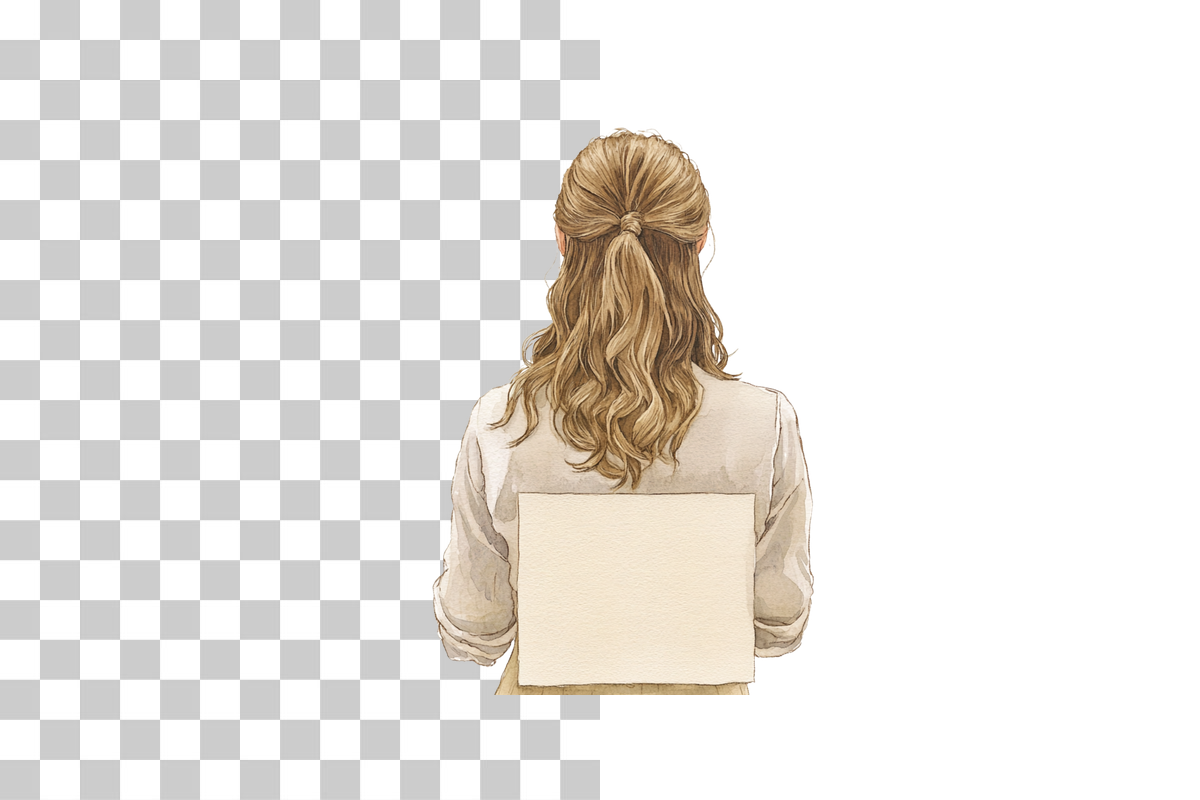 Elegant Woman Writing Letters Clipart Bundle