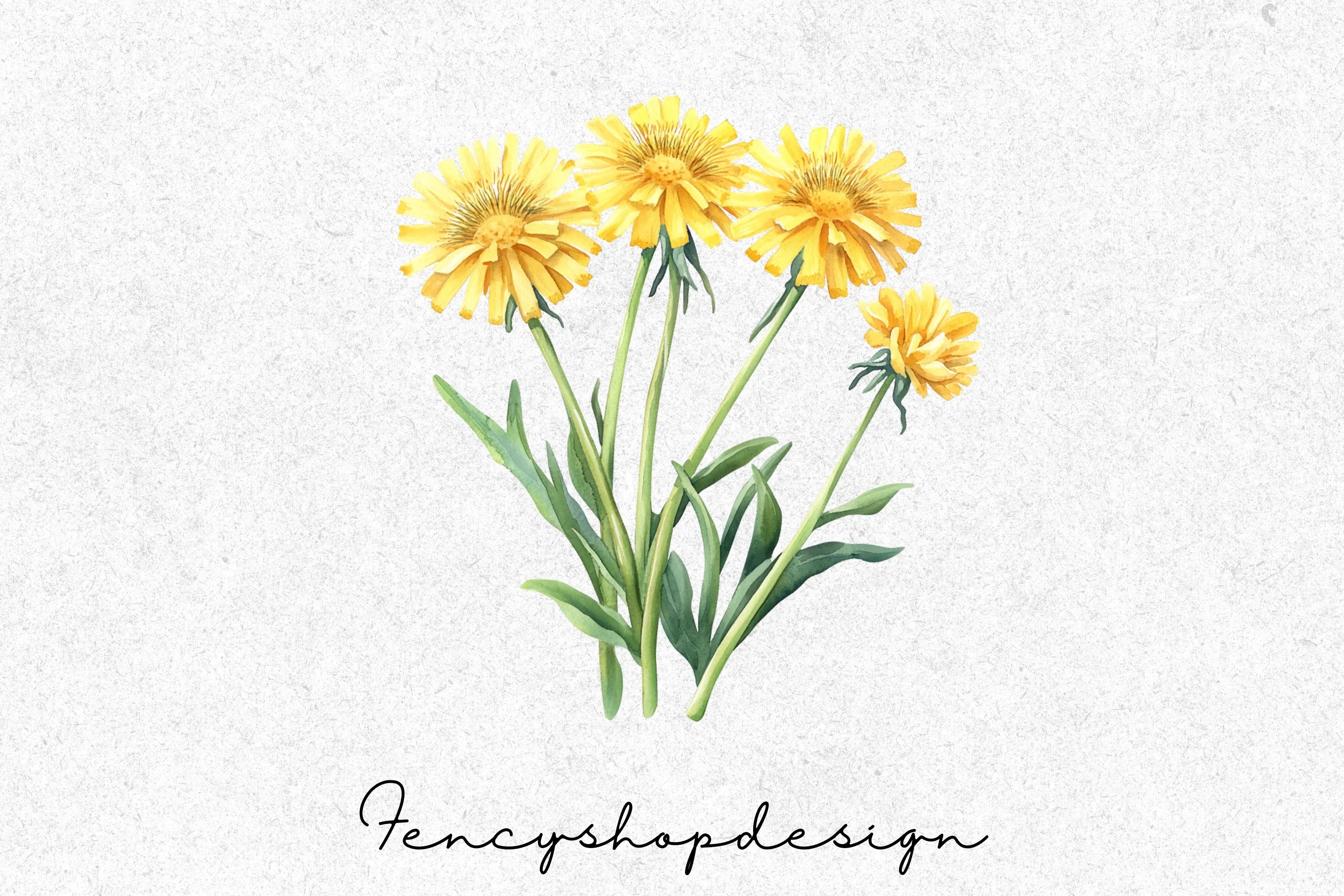 Vibrant Dandelion Clipart Bundle