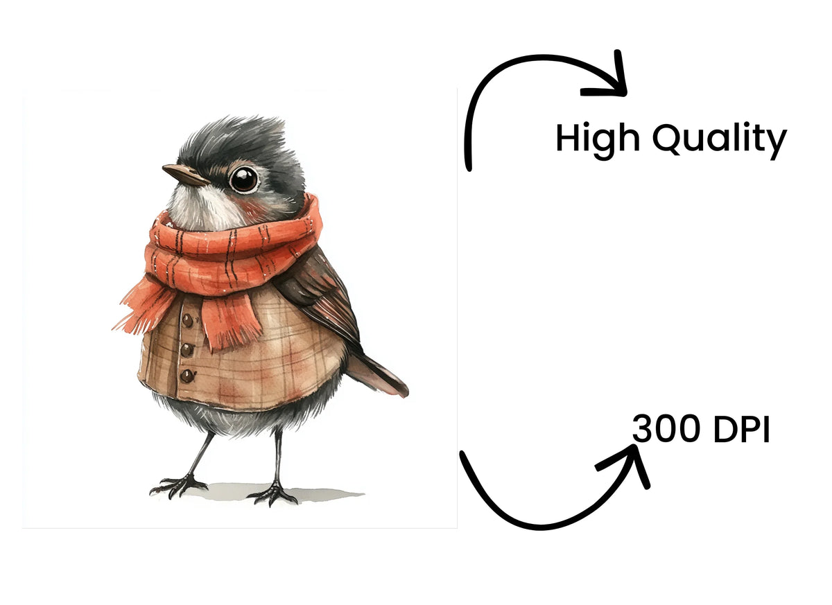 Dapper Bird Charming Dapper Birds Clipart Bundle