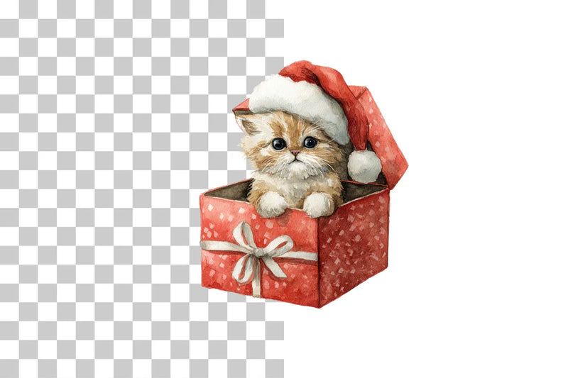 Christmas Kittens Clipart Bundle - CraftNest - Digital Crafting and Art