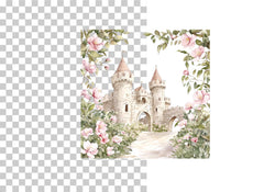 Fairytale Floral Princess Castle Clipart Bundle - CraftNest - Digital Crafting and Art