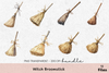 Witch Broomstick Clipart Bundle