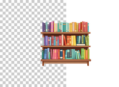 Bookself Clipart Bundle - 00707_Etb530 - CraftNest - Digital Crafting and Art