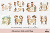 Adventure Kids with Map Clipart Bundle